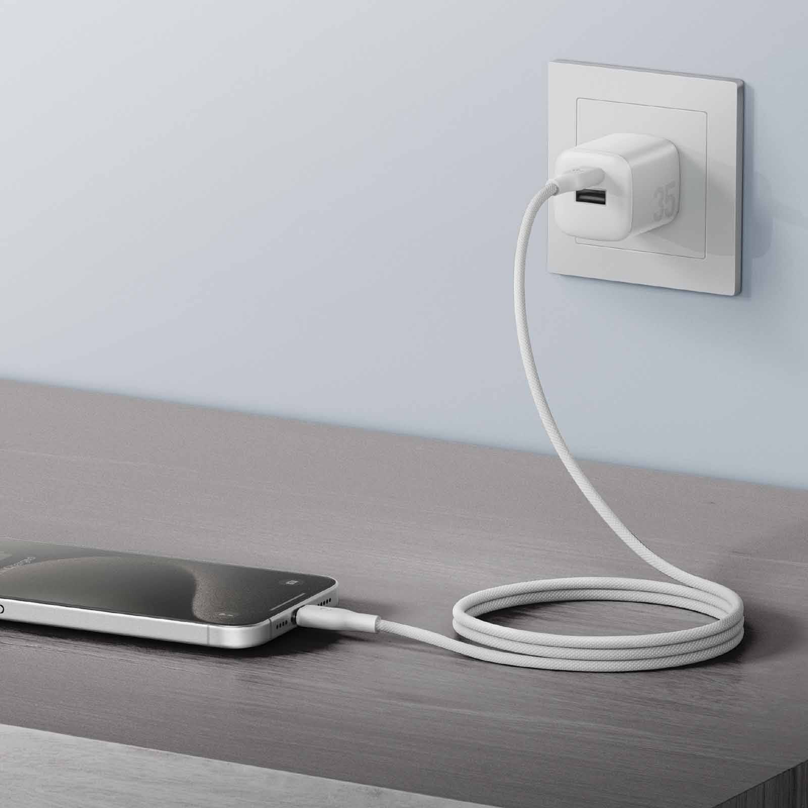 BAZIC Gocharge Weave C-c Cable 480mbps, 60w 1.5m - White CBL-GCWE-WHT150-image 5
