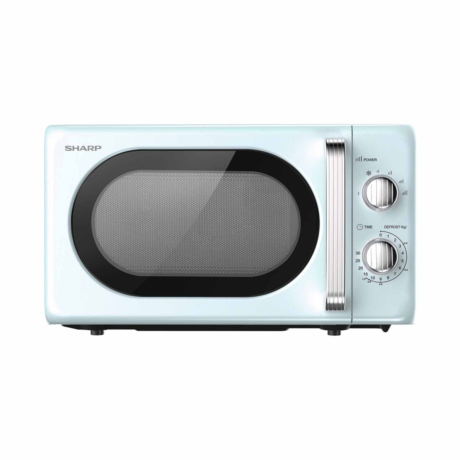 SHARP 20l Solo Retro Microwave Mechanical - Blue R-20SR-B-image 2