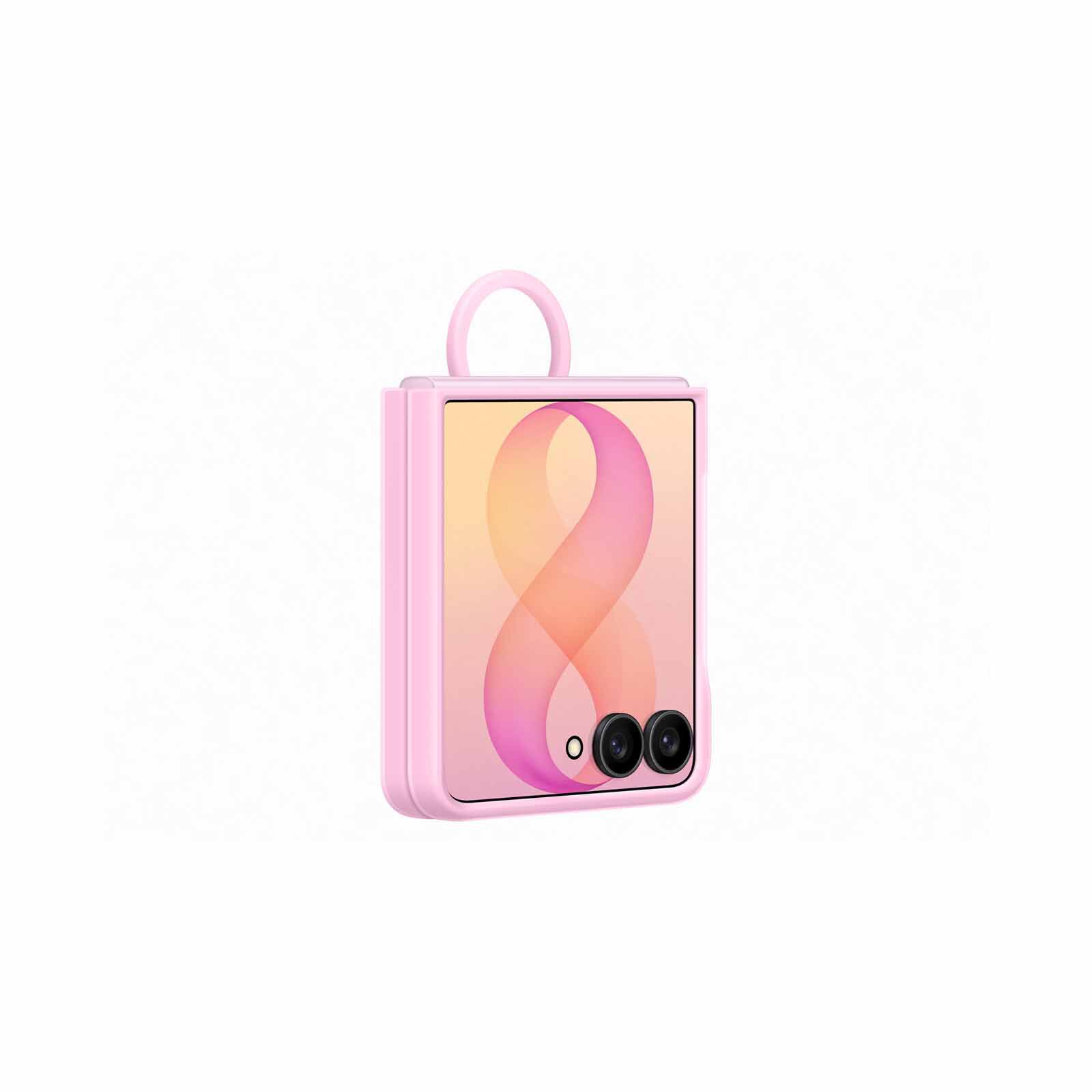 SAMSUNG Galaxy Z Flip8 Silicone Ring Magnet Case Pink EF-EF776CVEGWW-image 4