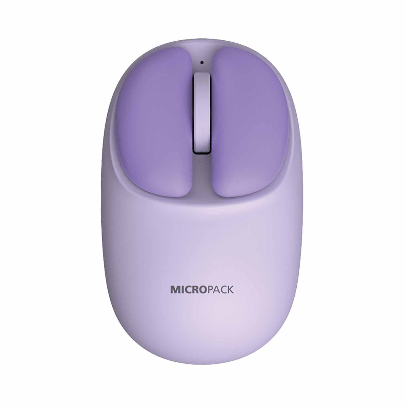 MICROPACK Lifestyle 2.4g + Bluetooth Wireless Mouse - Purple ML-202W-PL-image 1