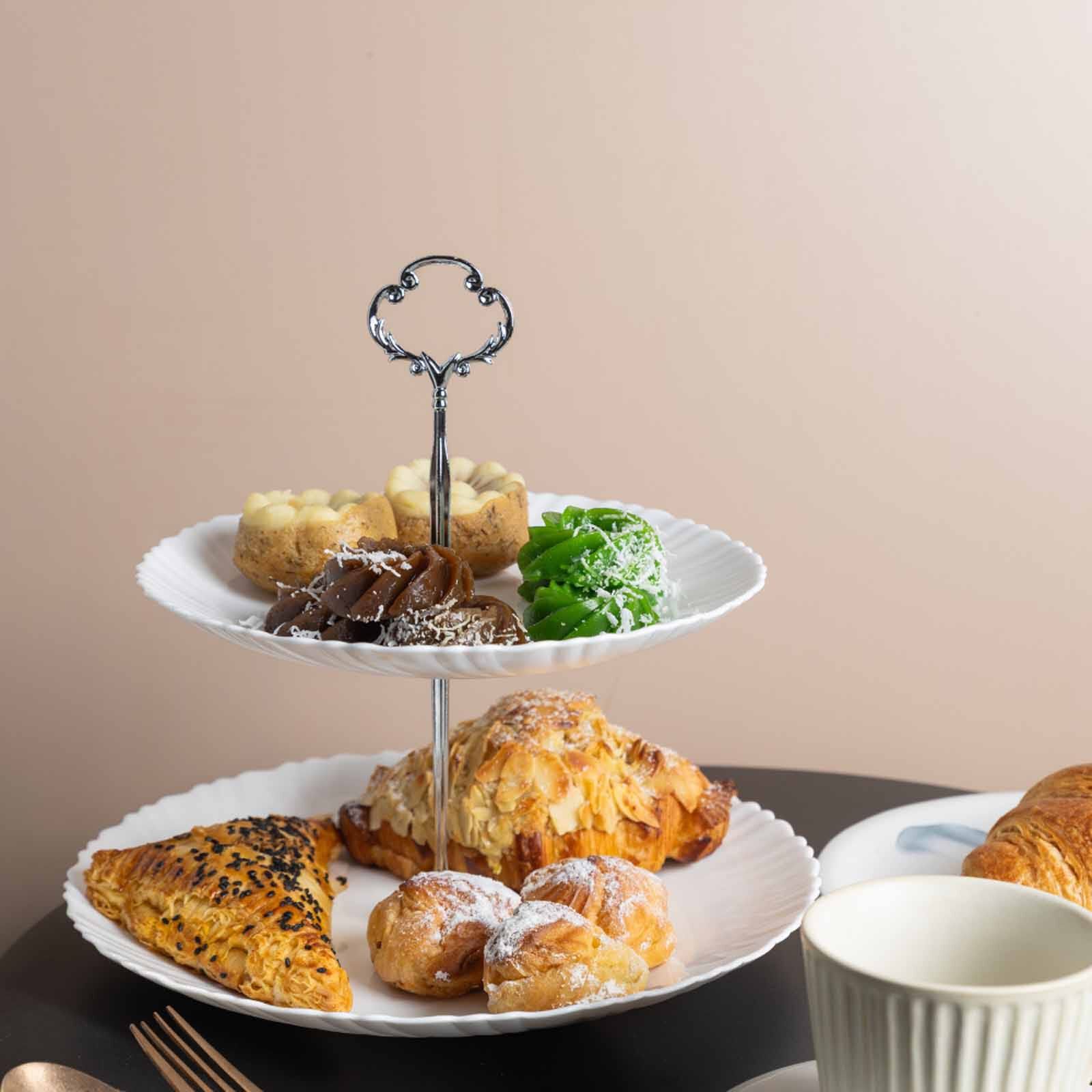 LA GOURMET Pearl Luxe 2 Tier Cake Stand LGPAL429292