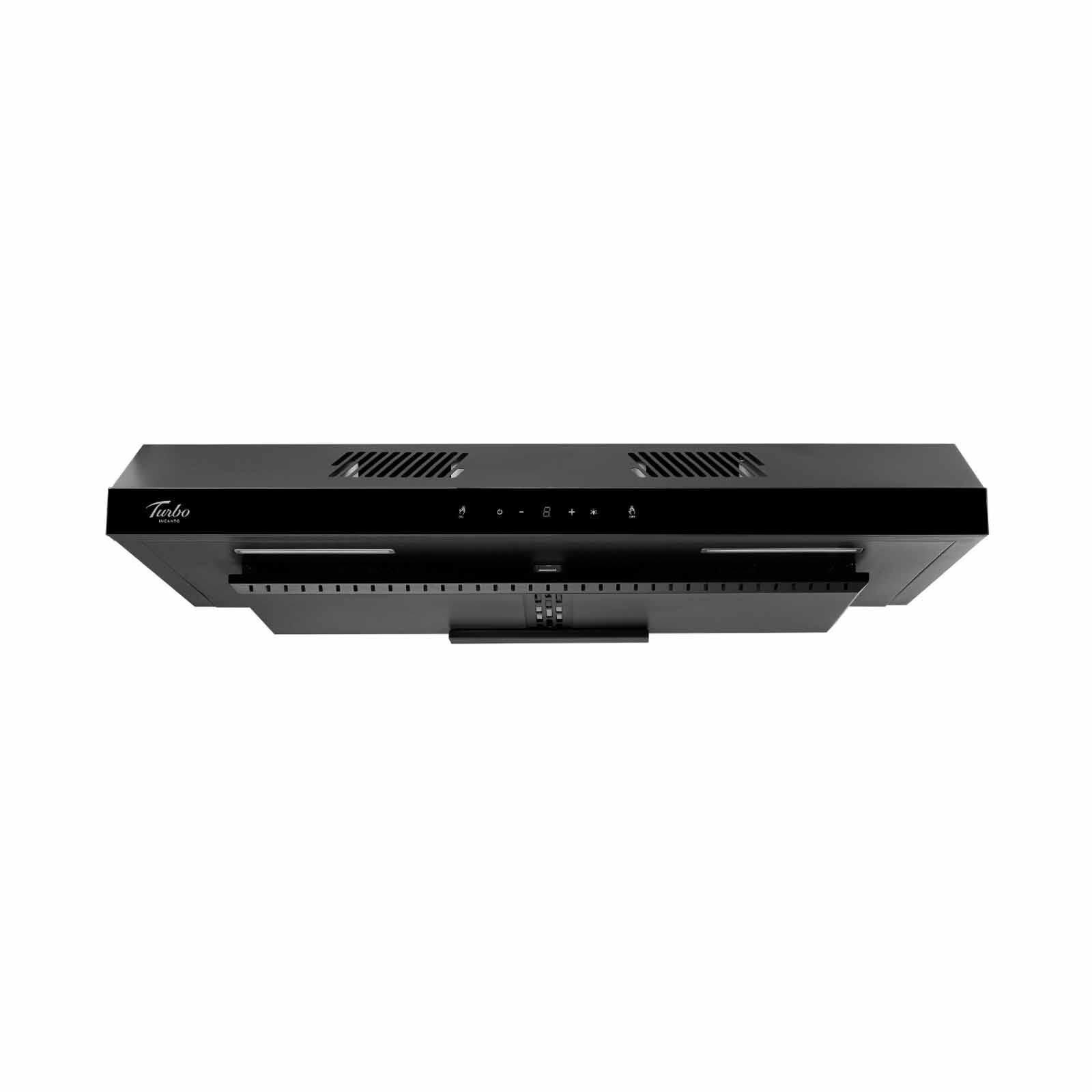 TURBO 90cm Slimline Hood - Black (exclude Installation) TAL65-802-90BK-image 1