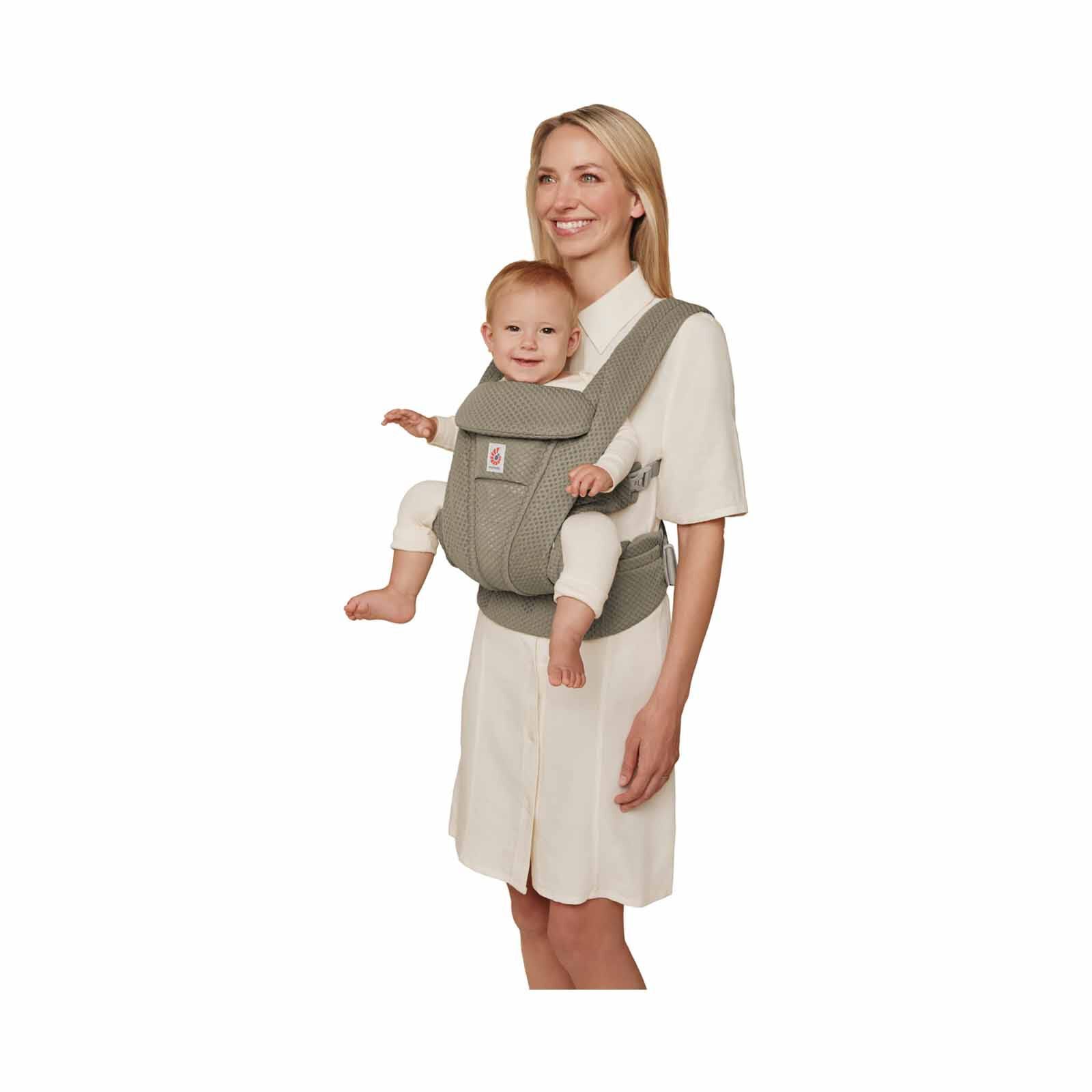 ERGOBABY Omni Deluxe All In One Mesh Baby Carrier - Soft Olive - Online Exclusive BCODMSFTOLV-image 3