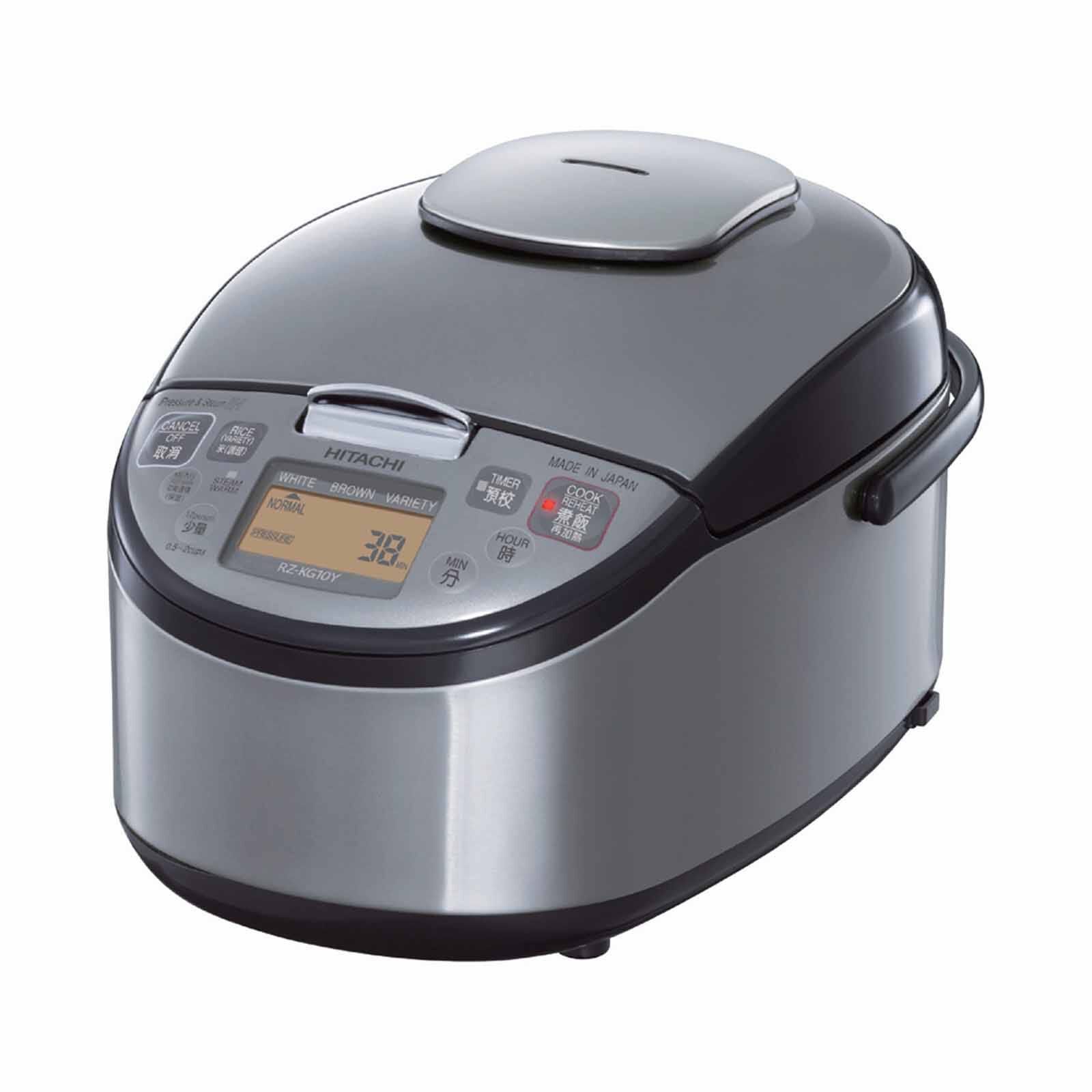 HITACHI Pressure And Steam Ih Rice Cooker (1.0l) - Platinum Silver RZKG10YS-image null