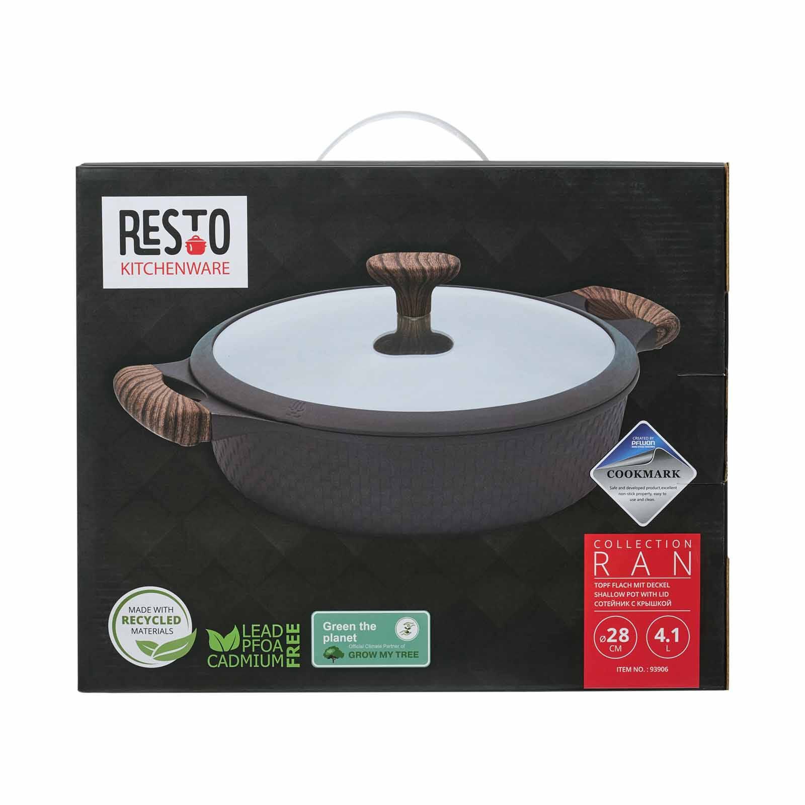 RESTO Shallow Pot With Lid 28inch - Black 93906-image 2
