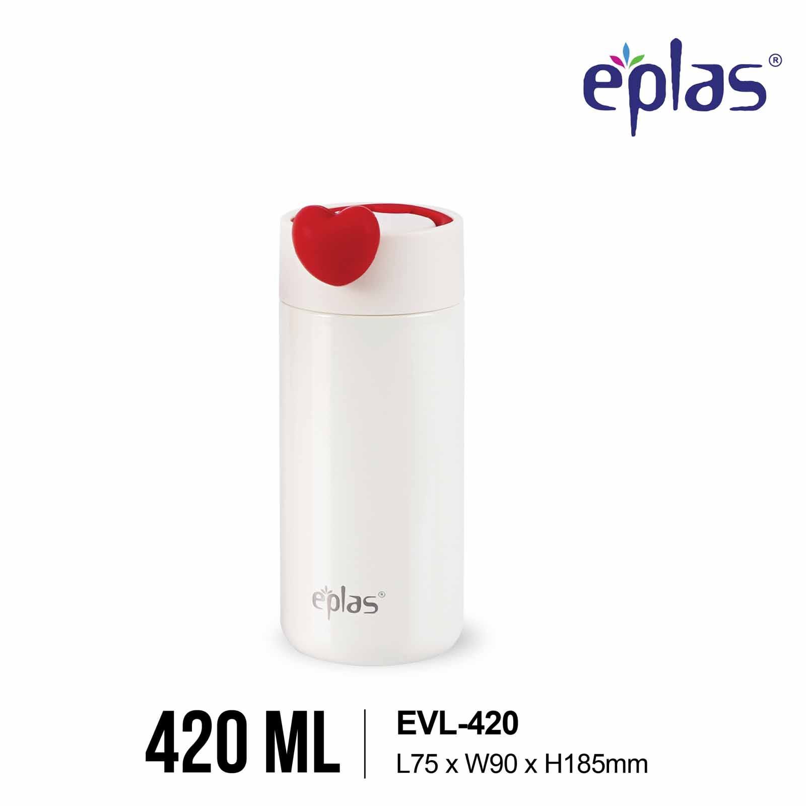 EPLAS Eplas Evl-420 (420ml) Macaron Handy Thermal Bottle W Strainer - Beige EVL-420-image 1