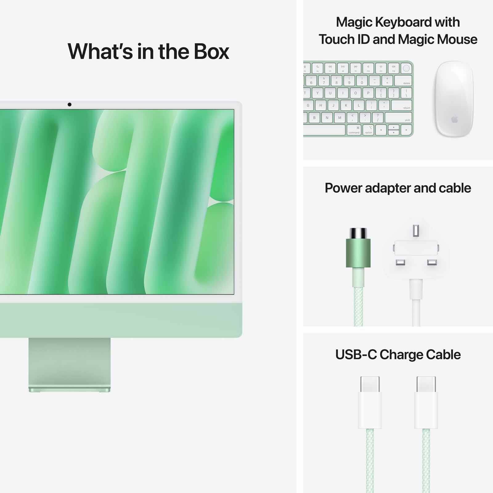 APPLE 24-inch Imac Apple M4 Chip With 10-core Cpu And 10-core Gpu, 16gb, 256gb Ssd - Green MWUY3ZP/A-image 7