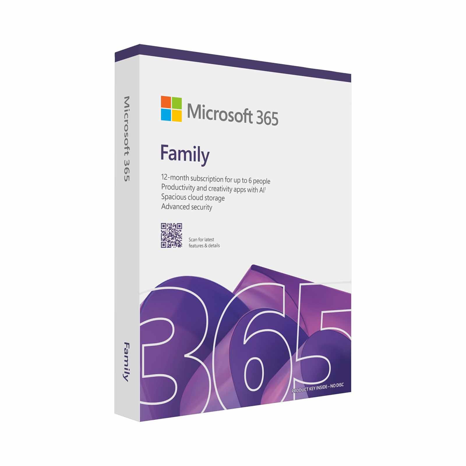 MICROSOFT M365 Family English 1y Subscription P10 - 2025 Packaging EP2-36888