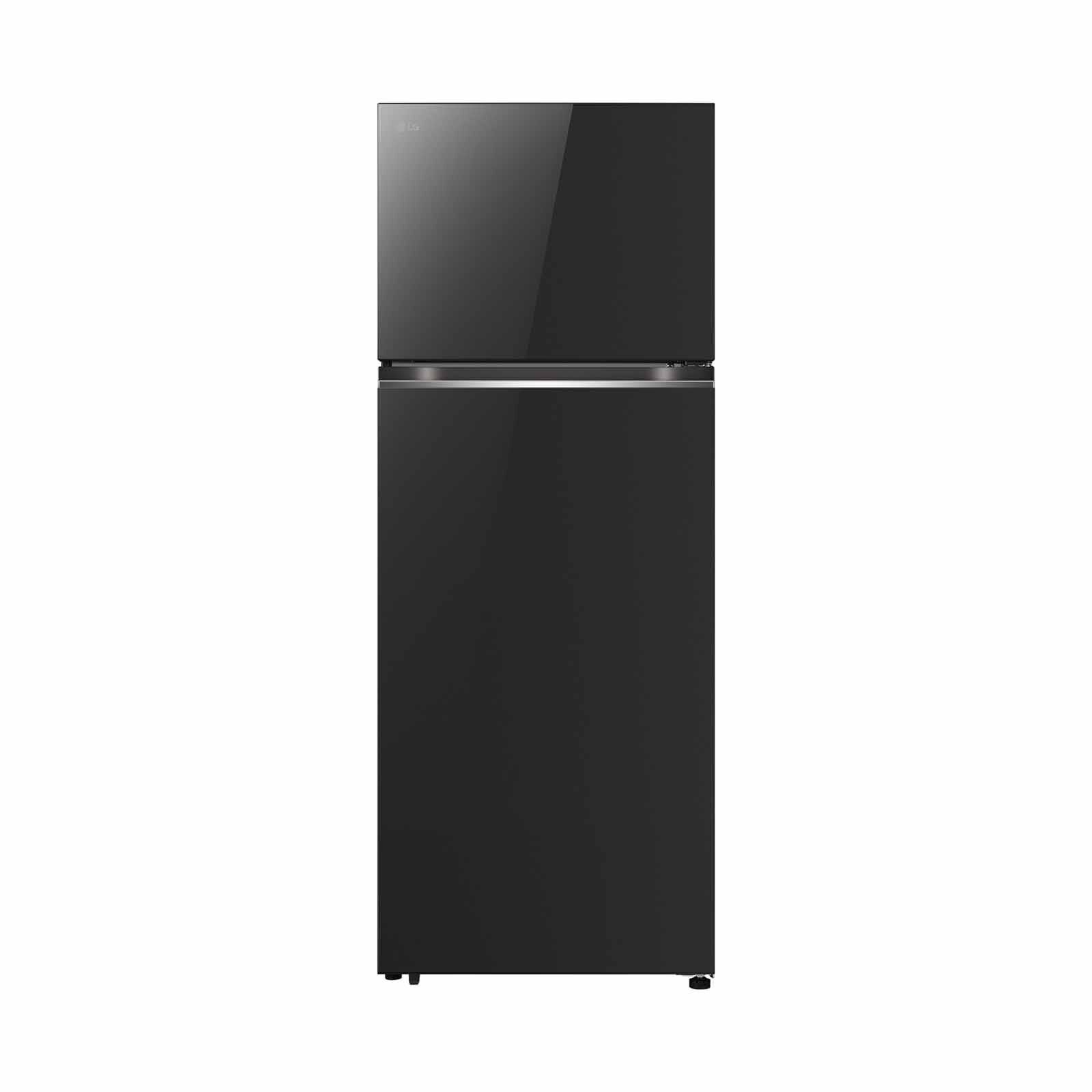 LG 2 Door Fridge -top Freezer (461l) Black Glass Col GT-B4604BM-image 1