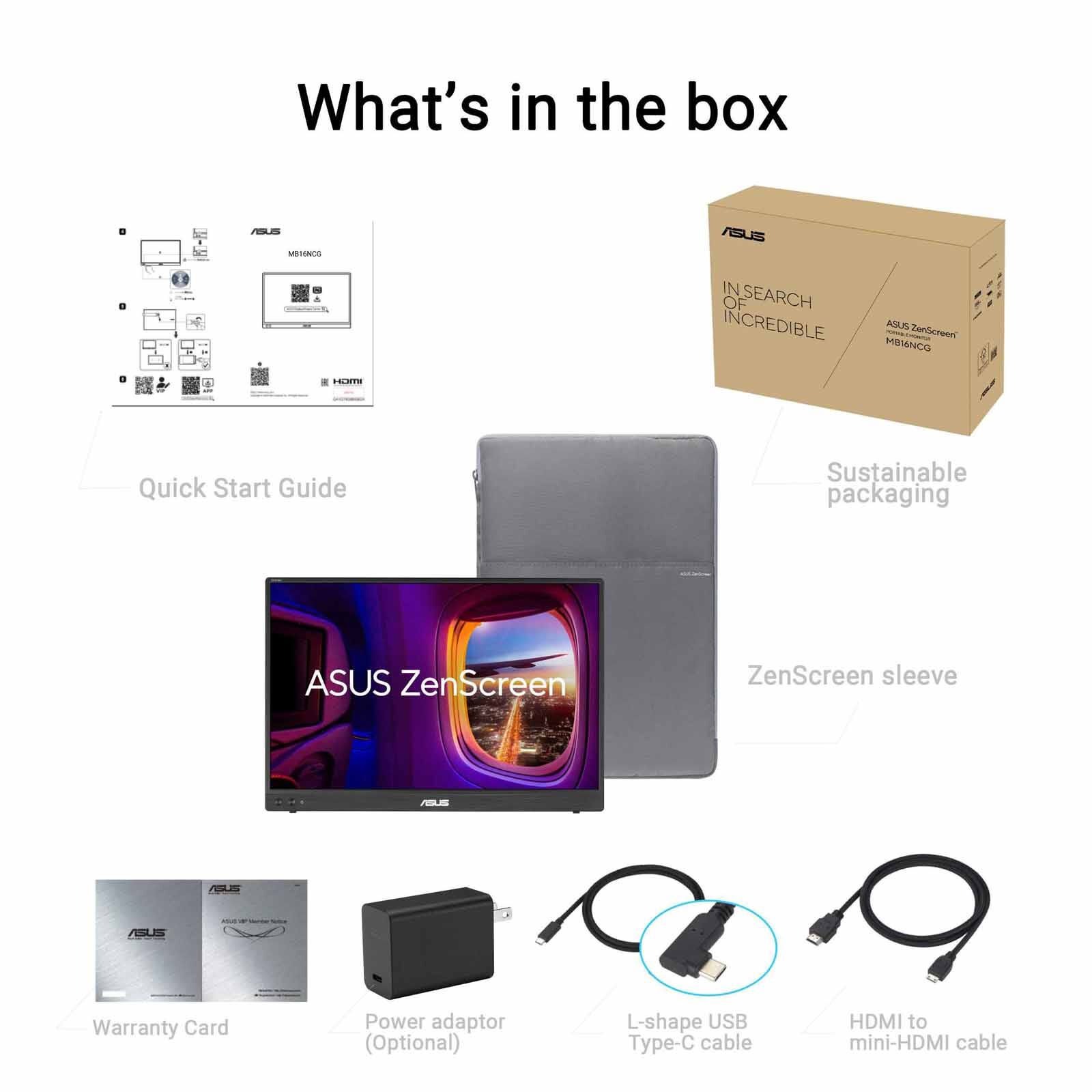 ASUS 16in Zenscreen Wqxga 155hz Usb Portable Monitor MB16NCG-image 11