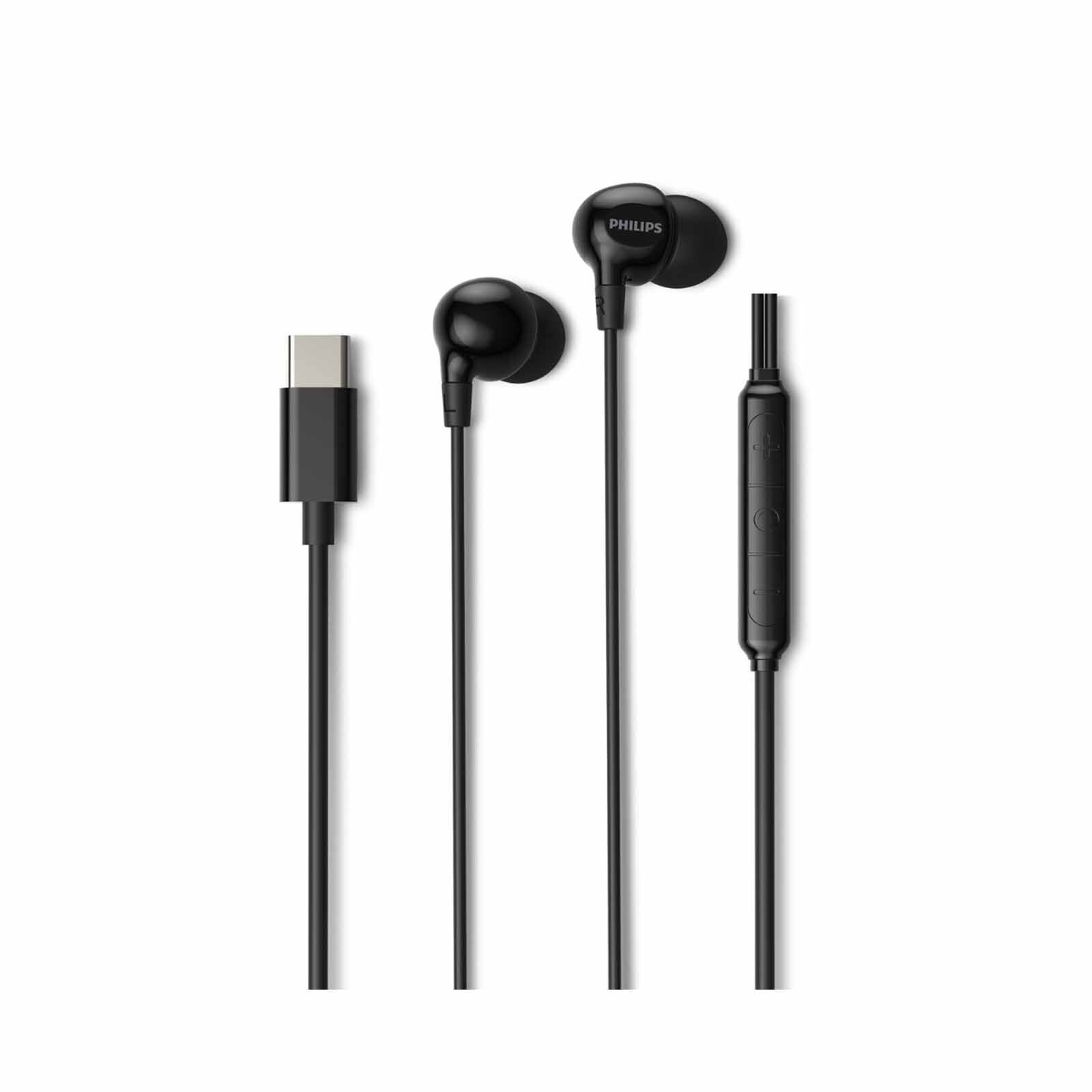 PHILIPS Wired In-ear, 1.2m, 10mm Neodymium Driver, Built-in Mic, Play/pause Button TAE2100BK/97-image 2