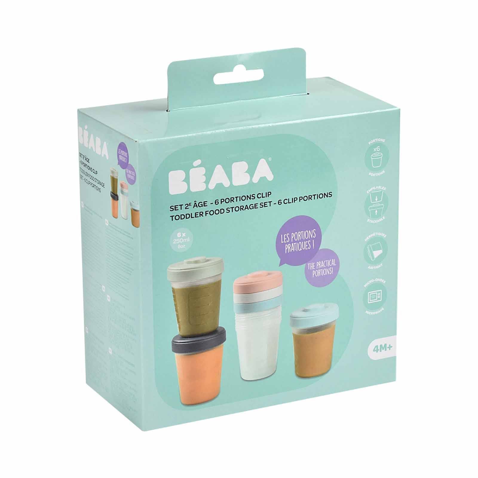 BEABA Food Storage Toddler Set 250ml - Eucalyptus (online) CLIP PORTIONS-image 6