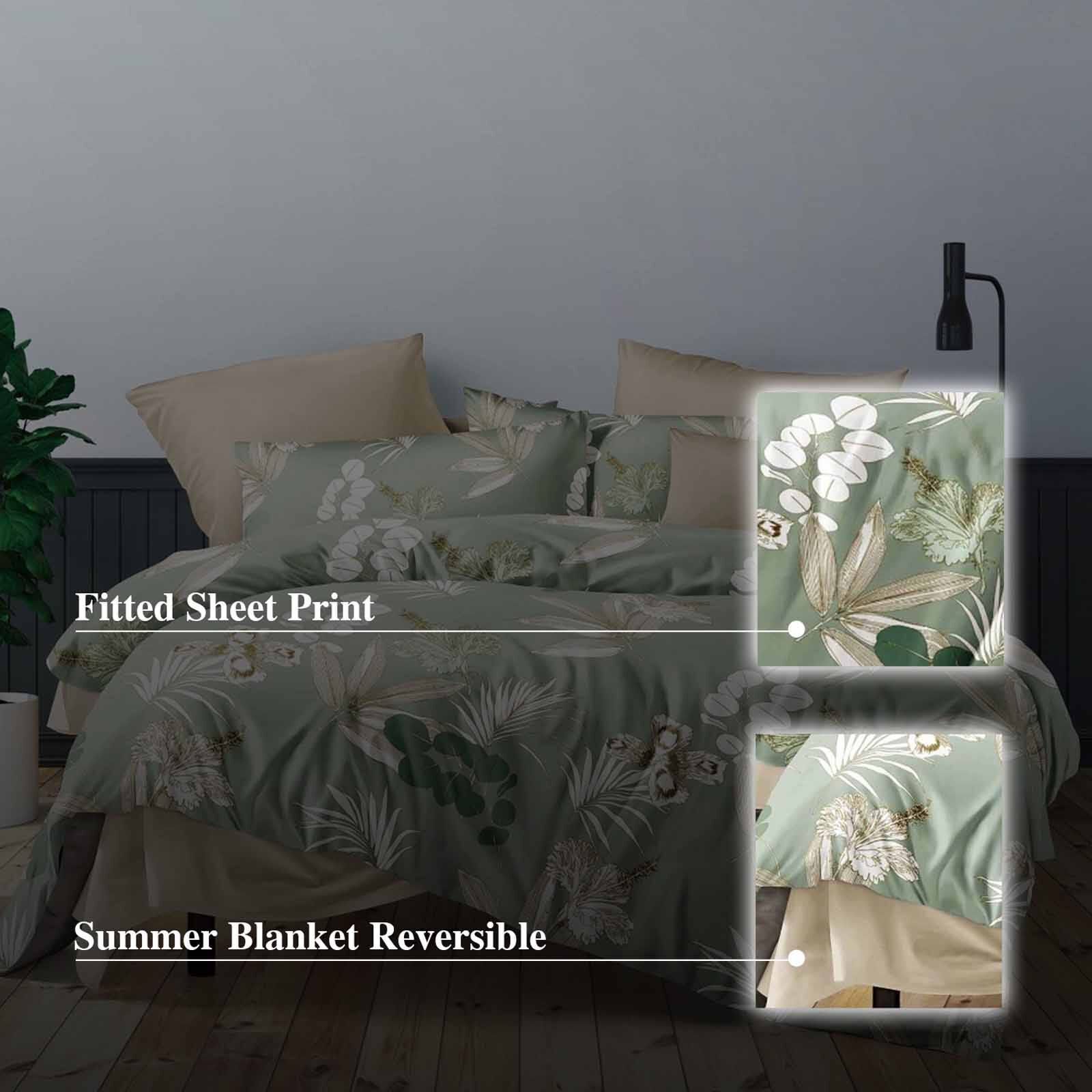 HILLCREST Hillcrest I Comfylux Printed 988tc I Jadeblossom King Fitted Sheet ( Oe ) 6833 I K I FS I JADEBLOSSOM-image 2