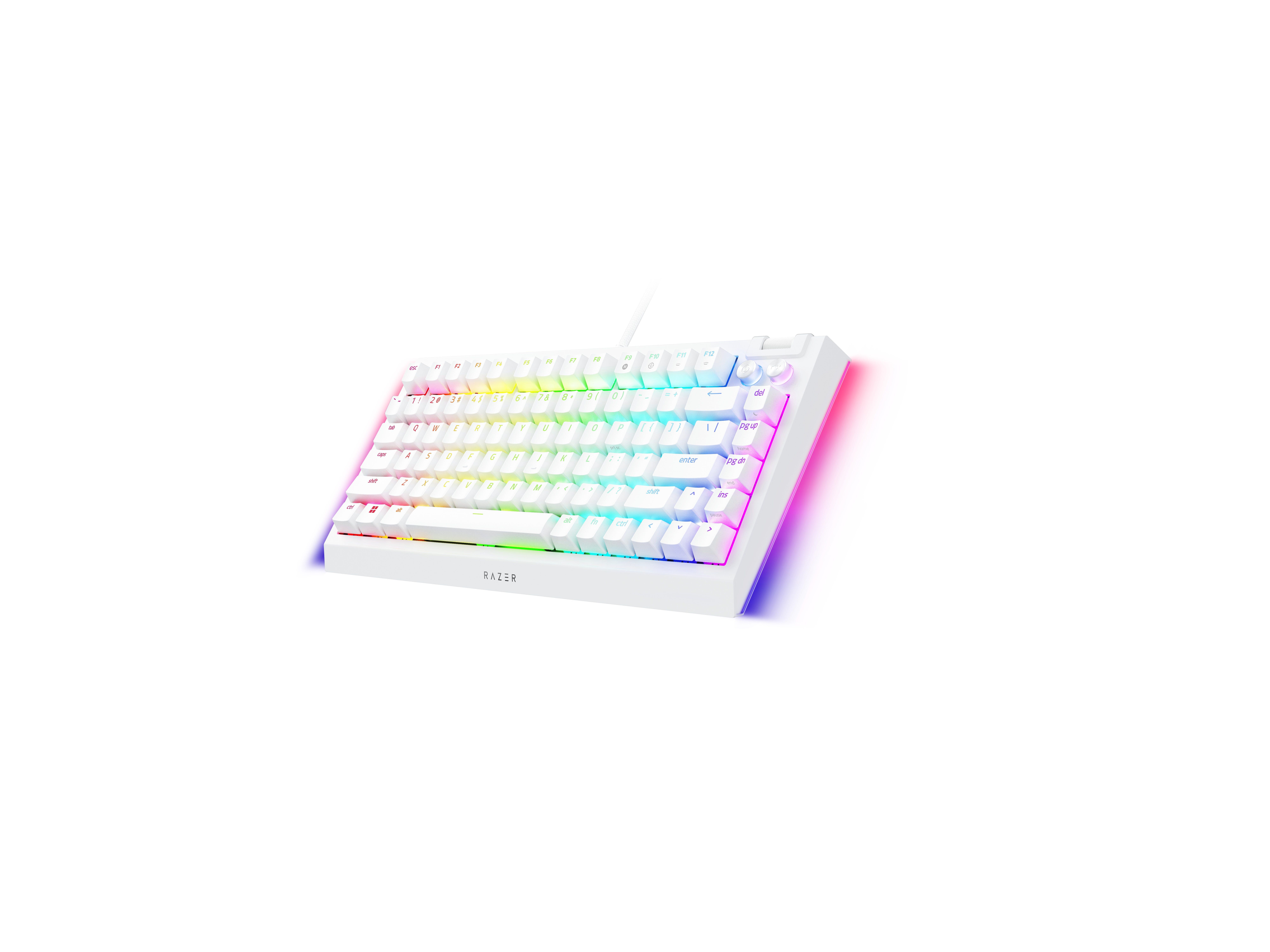 RAZER Blackwidow V4 75% - Hot-swappable Mechanical Gaming Keyboard - White Edition - Us Layout - Wor RZ03-05001700-R3M1-image 3