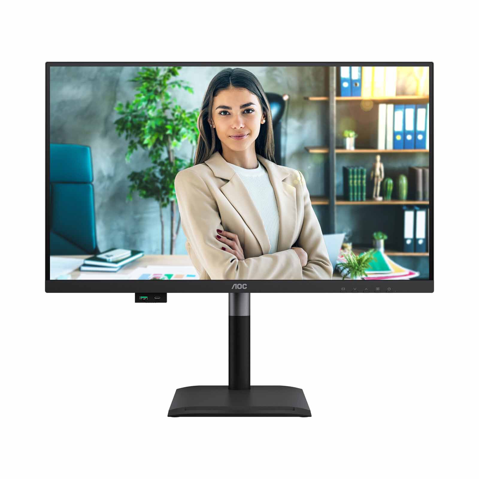 AOC 27in Ips Uhd 60hz Usb-c Pd96w With Adjustable Stand Monitor U27P4C