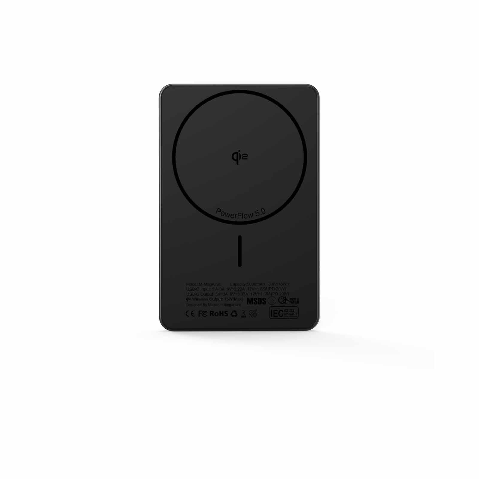 MAZER Qi2 Certified 15w 5000mah Pd20w Ultra Thin Power Bank - Grey M-MAGAIR29-GY-image 7