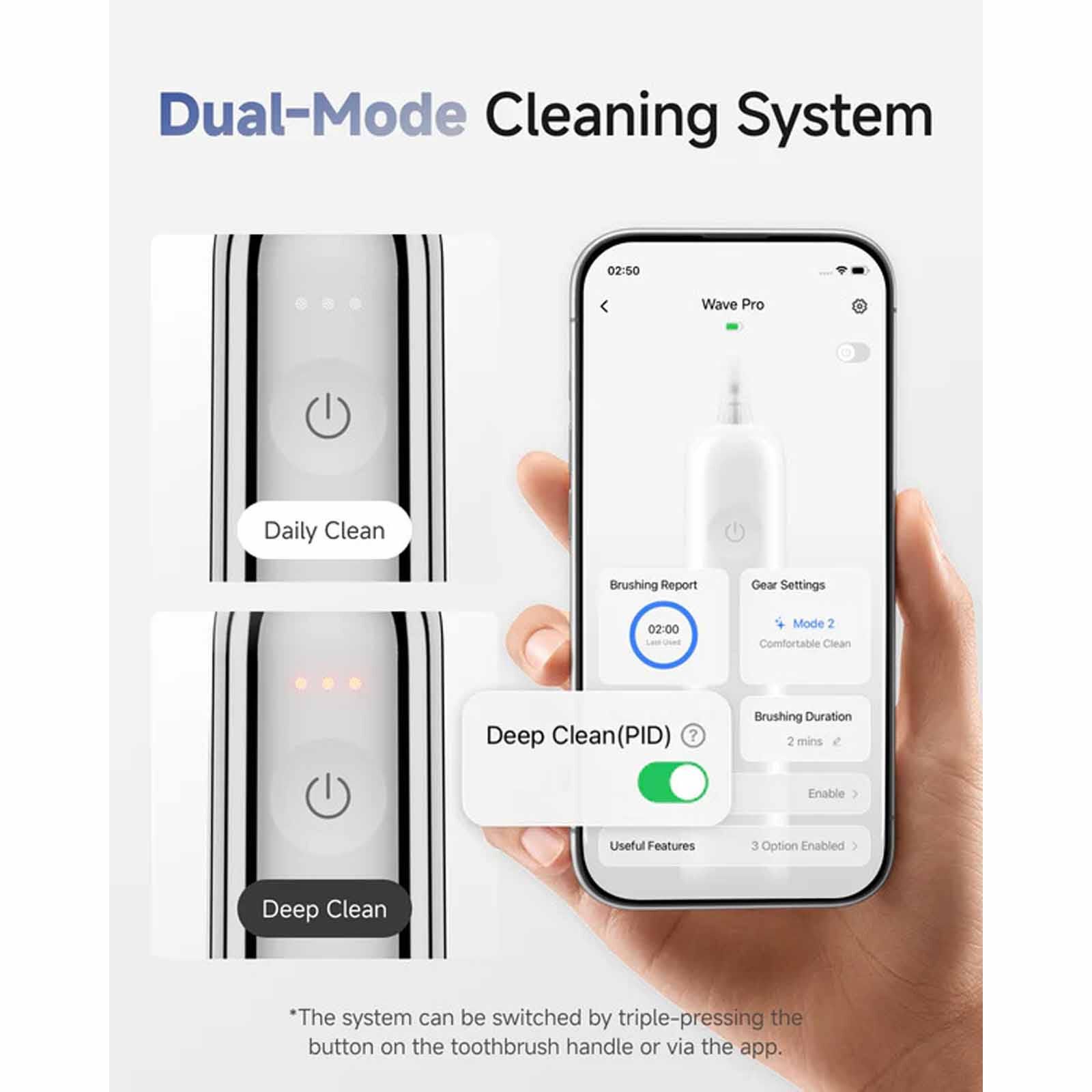 LAIFEN Wave Pro Electric Toothbrush - Stainless Steel WAVE PRO STAINLESS STEEL-image 2