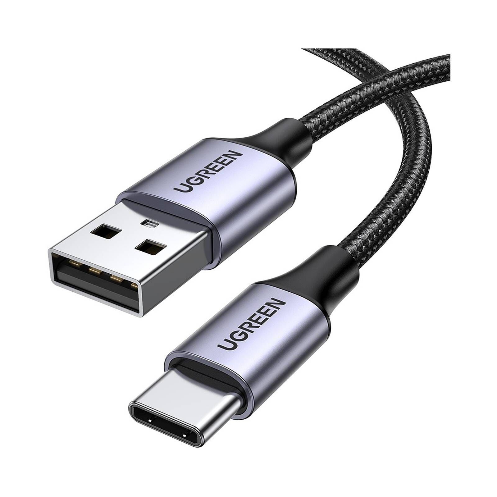 UGREEN Us288 Usb-c To Usb A 2.0 1m Black Male Cable (braided) 60126-image 2
