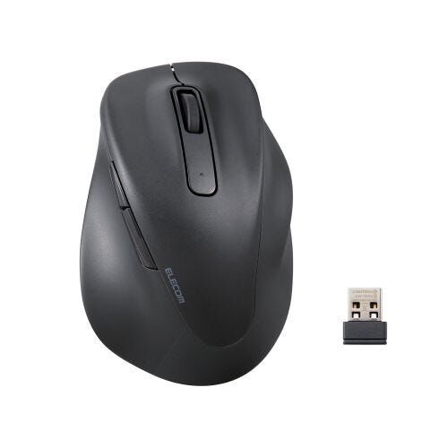 ELECOM Wireless 5 Buttons Anti Bacterial Silent Black (m Sz) M-XGM30DBSKBK