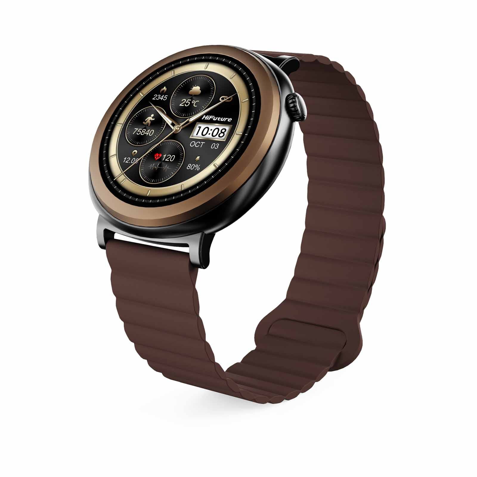 HIFUTURE Aurora - Brown Bluetooth Smartwatch With Heart Rate Function HSSW11BN-image 3