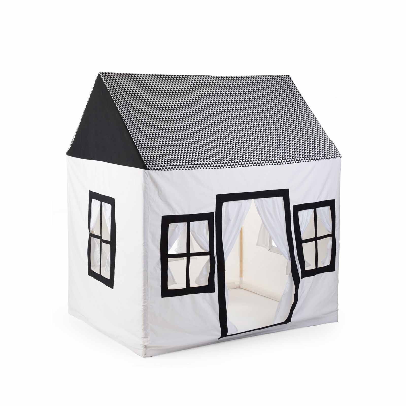CHILDHOME Black White - 125x95x145cm (online) LARGE PLAYHOUSE-image 1