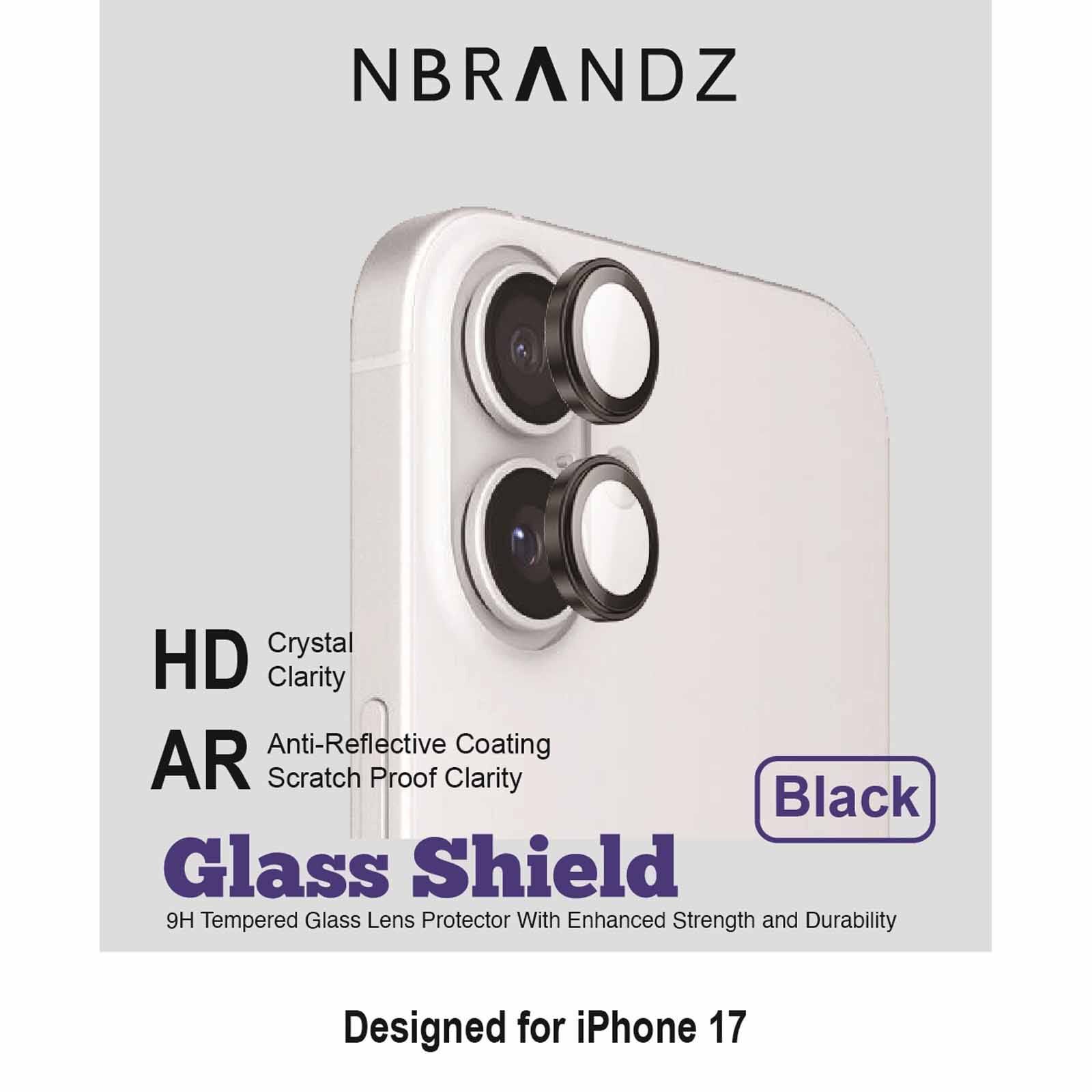 N.BRANDZ Premium Lens Protector For Iphone17-bk N-LENS-P17-BK-image 3