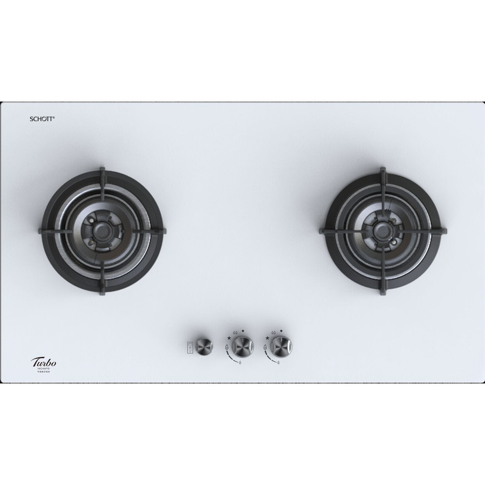 TURBO Built-in 2 Burners Glass Hob (88cm) (exclude Installation) T882GV-OW-image null