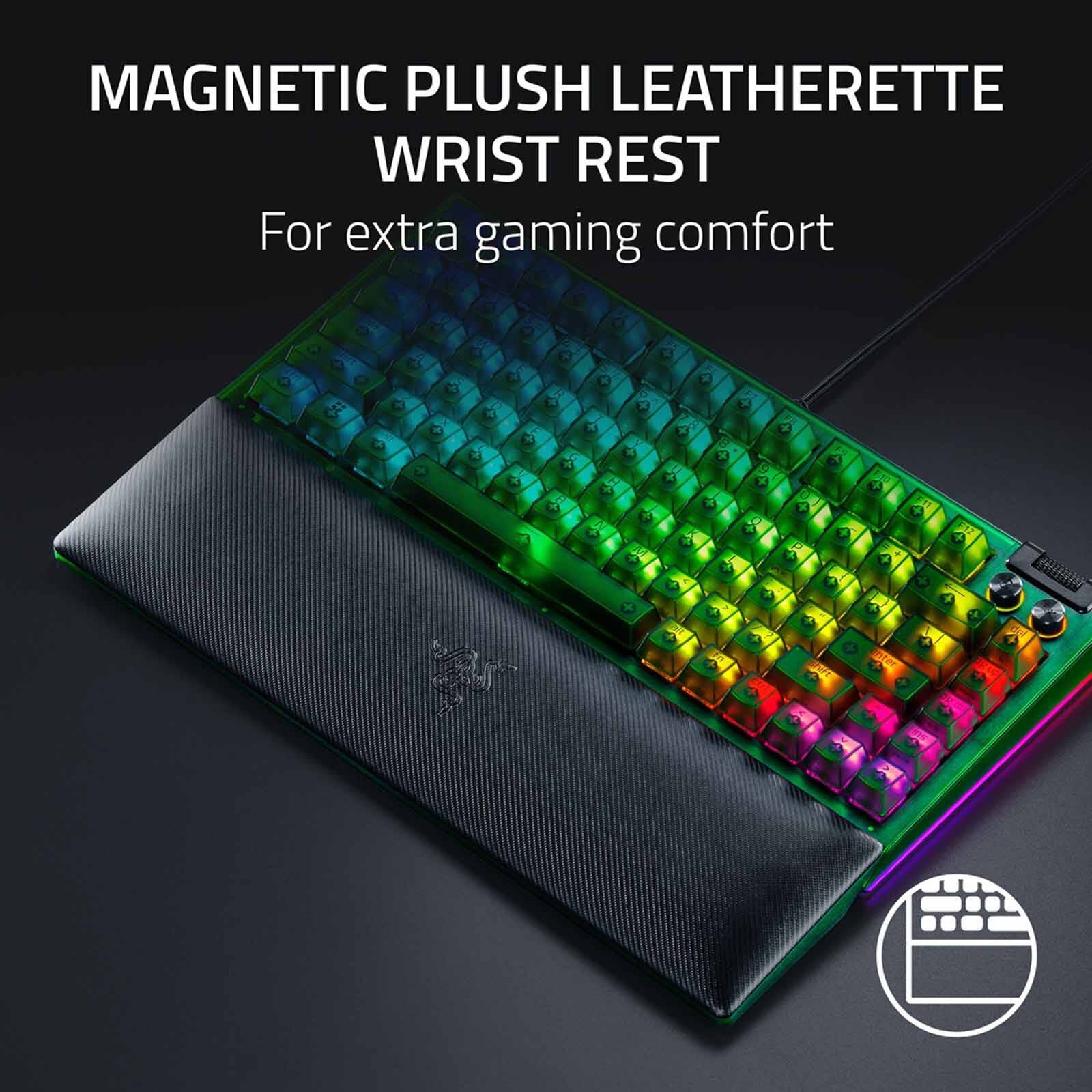 RAZER Blackwidow V4 75% - Hot-swappable Mechanical Gaming Keyboard - Phantom Green Edition - Us Layout - RZ03-05003300-R3M1-image 5