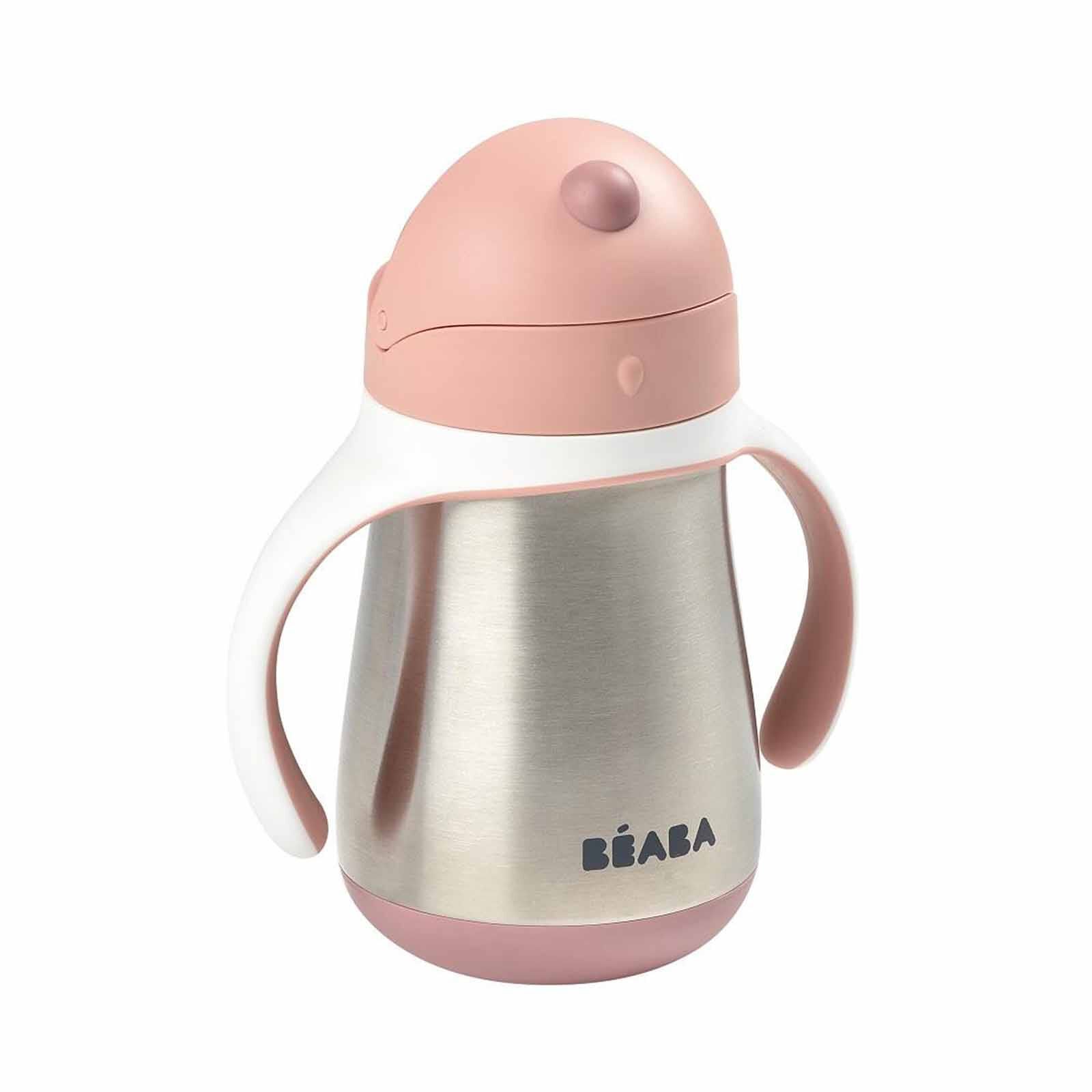 BEABA Straw Cup 250ml - Vintage Pink (online) STAINLESS STEEL-image 5