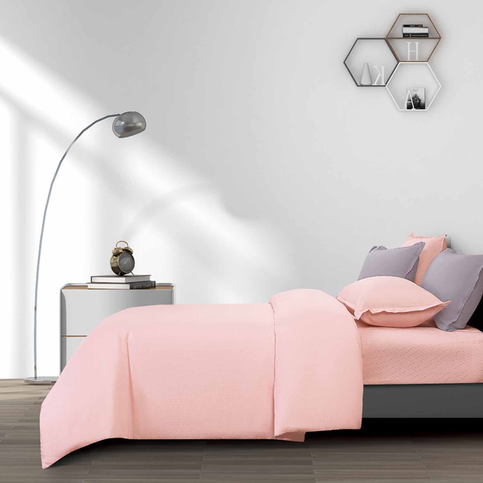 EPITEX Fitted Sheet Set - Dobby (online Only) Lt Pink - King SILKYSOFT-image 2