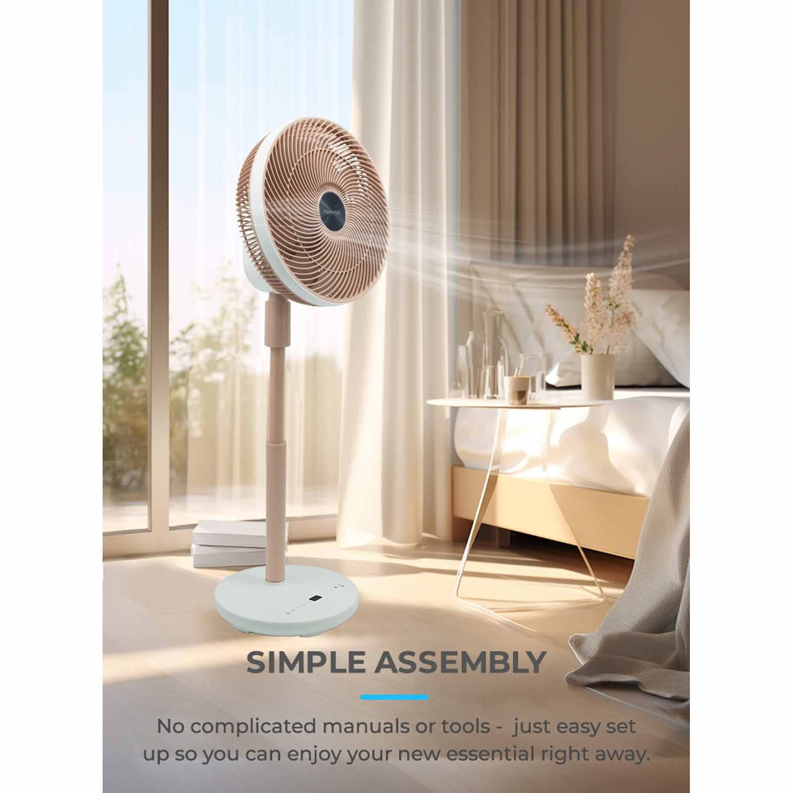 MISTRAL 12 In Bldc High Velocity Stand Fan With Remote & Wifi - Sky Blue MHV9812DRW-SB-image 4