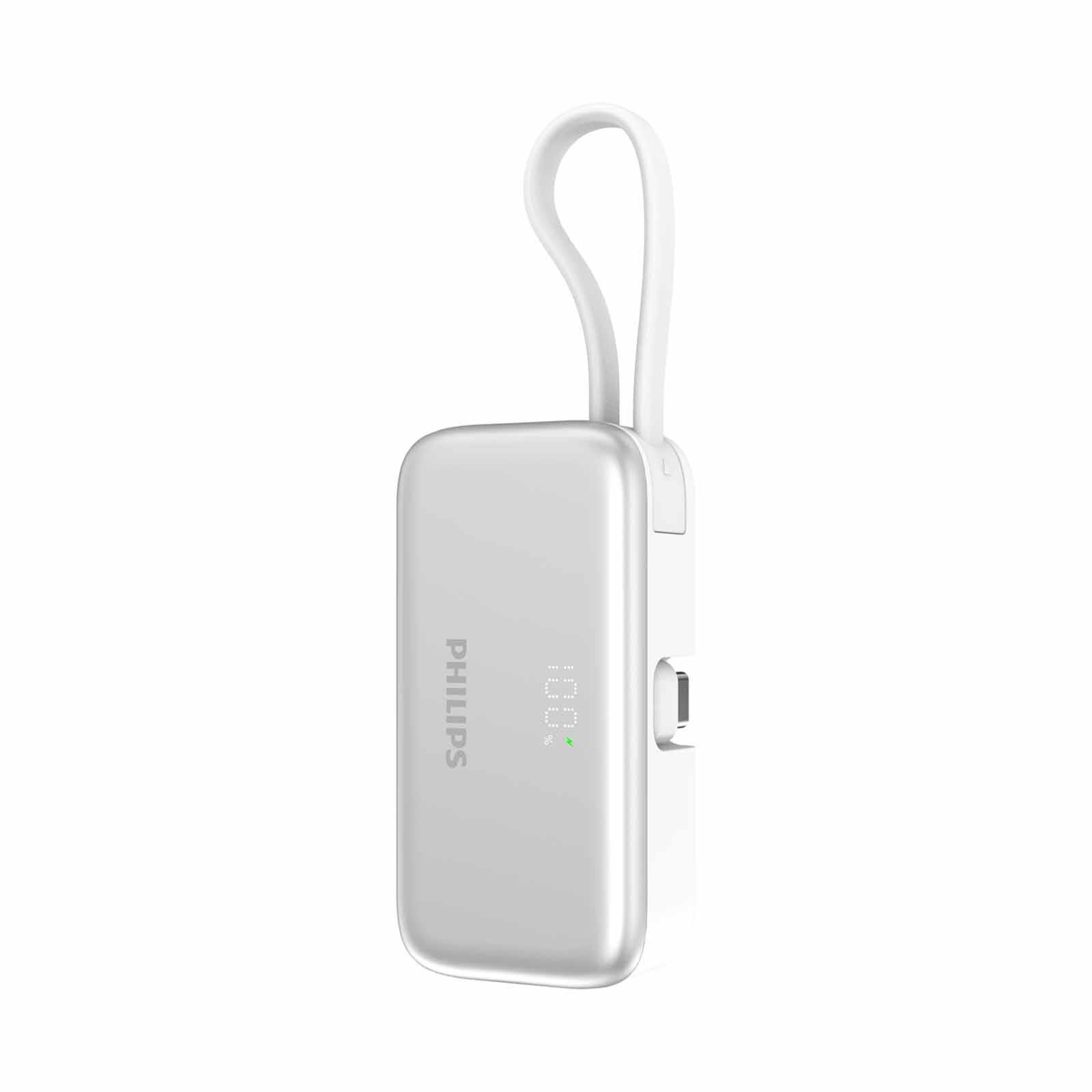 PHILIPS 5000mah (pd 22.5w 1c Port Input/output, 1c Output With Cable And 1c Output Connector) White DLP2558CW/00-image 2