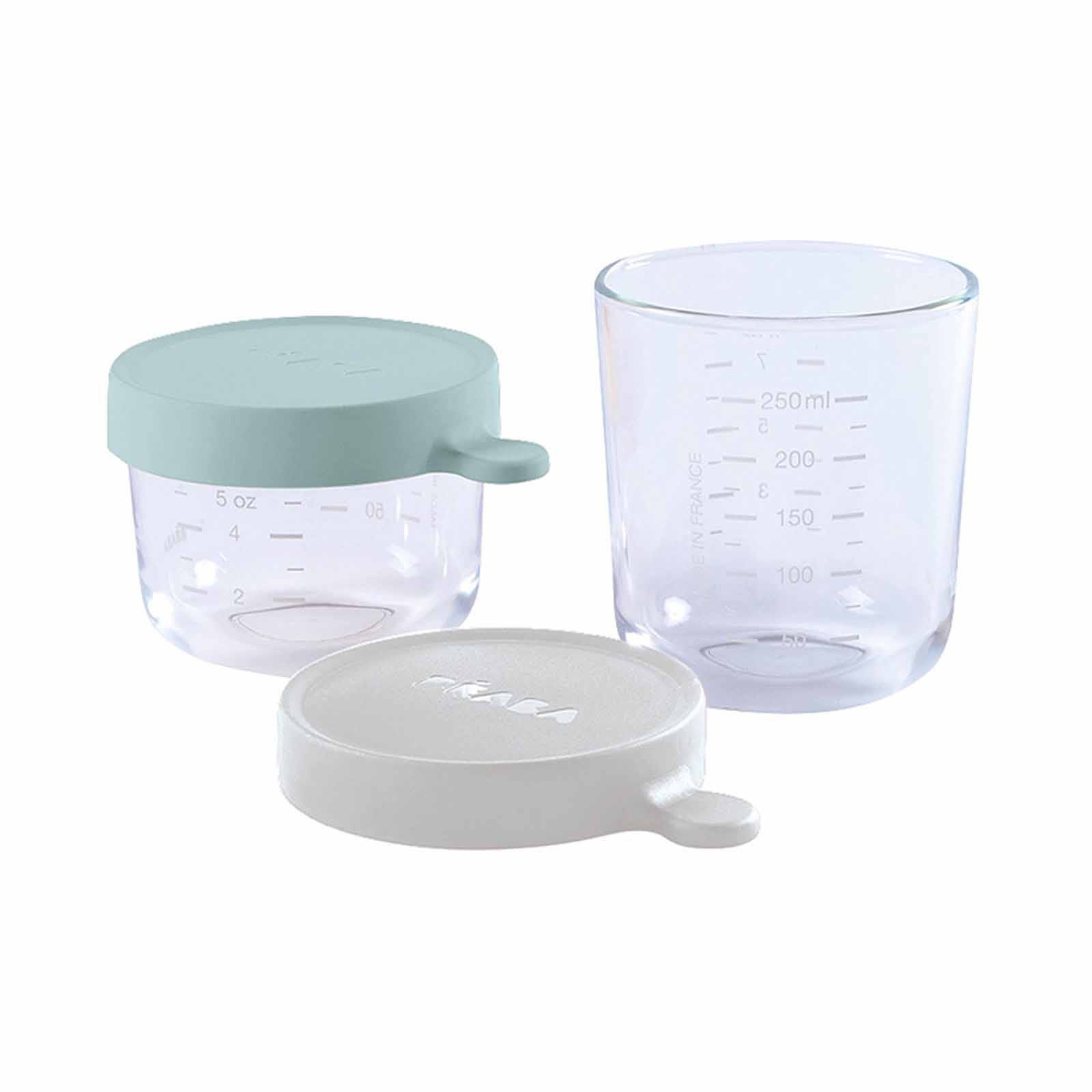 BEABA Jar 2 Pack 150ml/250ml - Airy Green/light Mist (online) SUPERIOR GLASS-image null
