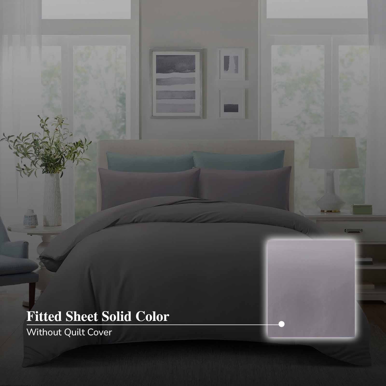 HILLCREST Hillcrest I Comfylux Solid 988tc I Grey I Super Single Fitted Sheet ( Oe ) 6837 I SS I FS I GREY-image 3