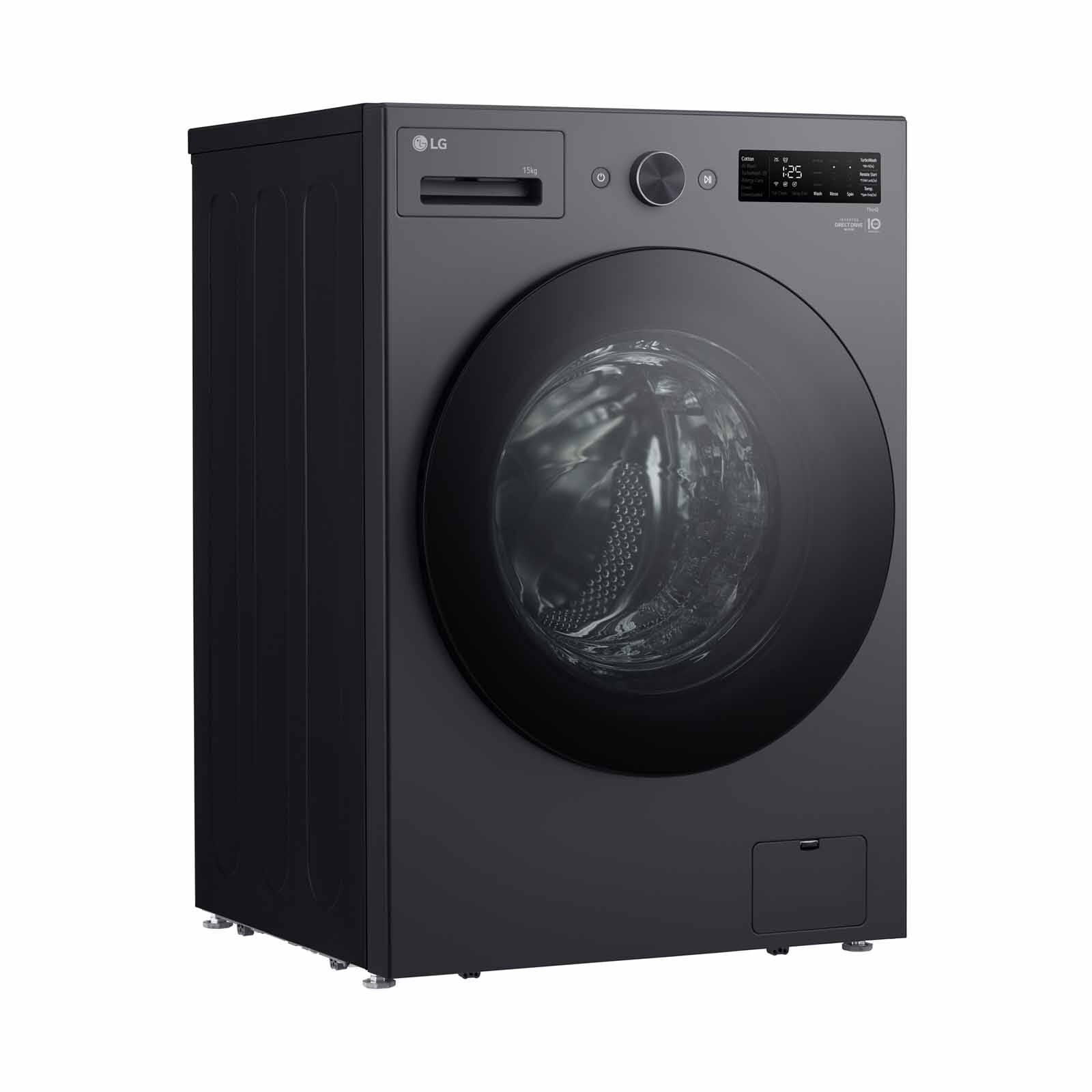 LG Frontload Washer (15kg) Matt Black F2515SNTG-image 3