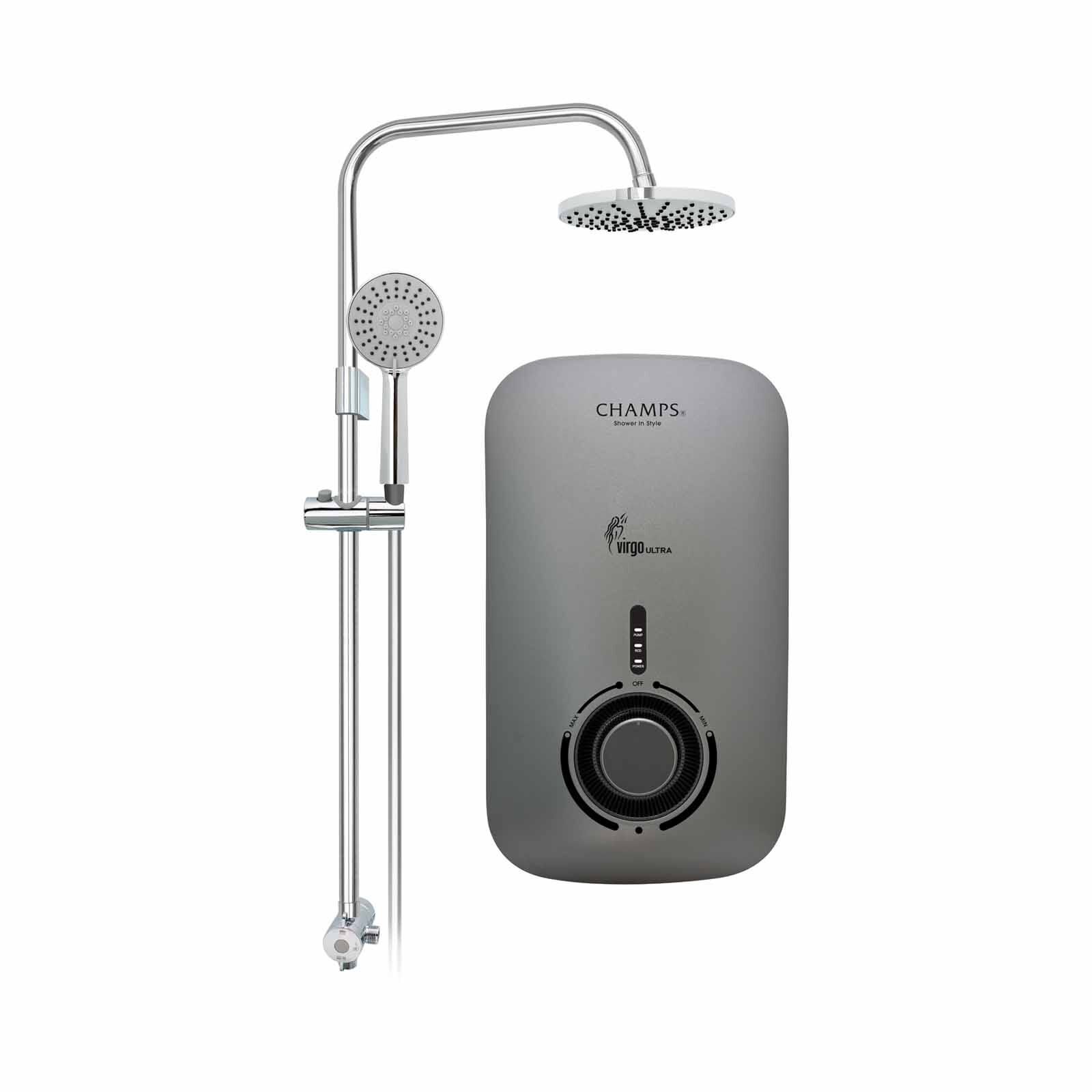 CHAMPS Instant Water Heater - Matte Grey VIRGO ULTRA - MATTE GREY-image 1