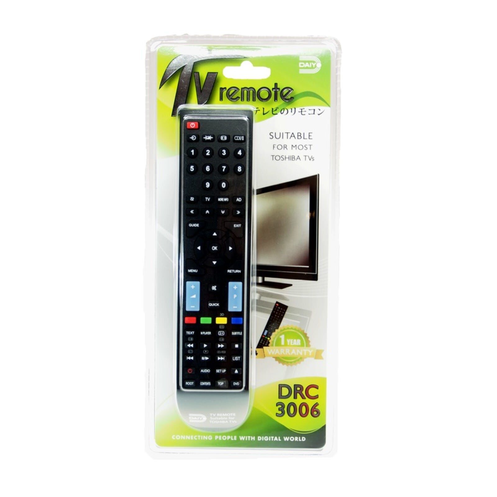DAIYO Remote Control For Toshiba Tv DRC 3006-image 1
