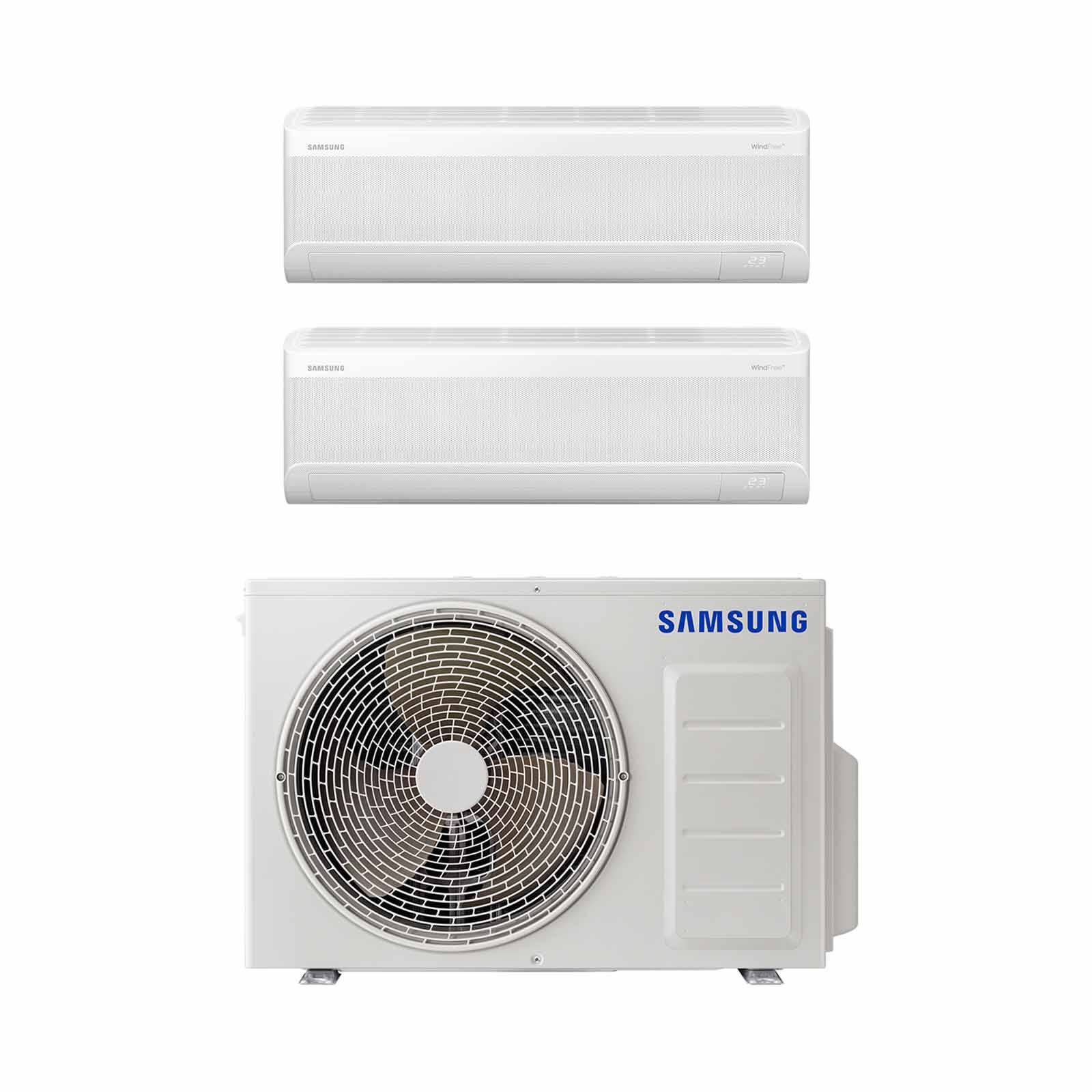 SAMSUNG Samsung System 2 Aircon 4.5kwh Cu (9000btu X 2) AJ045DCJ2KF/SP +AJ009DBAPKF/SP X 2