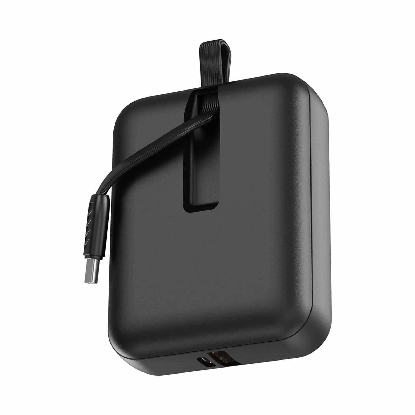 PHILIPS 10000mah (pd 30w 1a+1c With Inbuilt 1c Cable) Mini Design Digital Display Black DLP7810CB/00-image 3