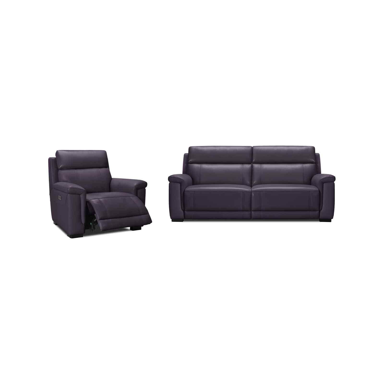 3rr+1r Seater (fl) C10 Mto Full Leather Incliner Sofa Set KIRUNA-image null