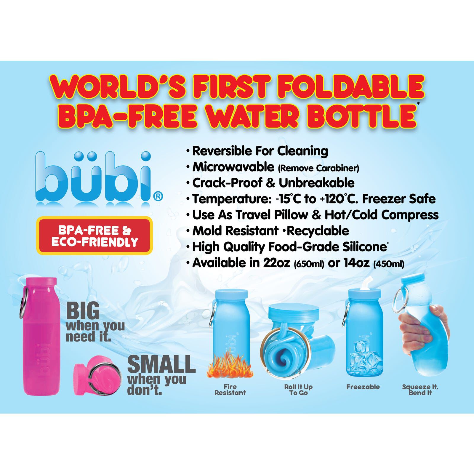 BUBI Bubi Bottle (22 Oz)-smoke SCRUNCHABLE-image 1