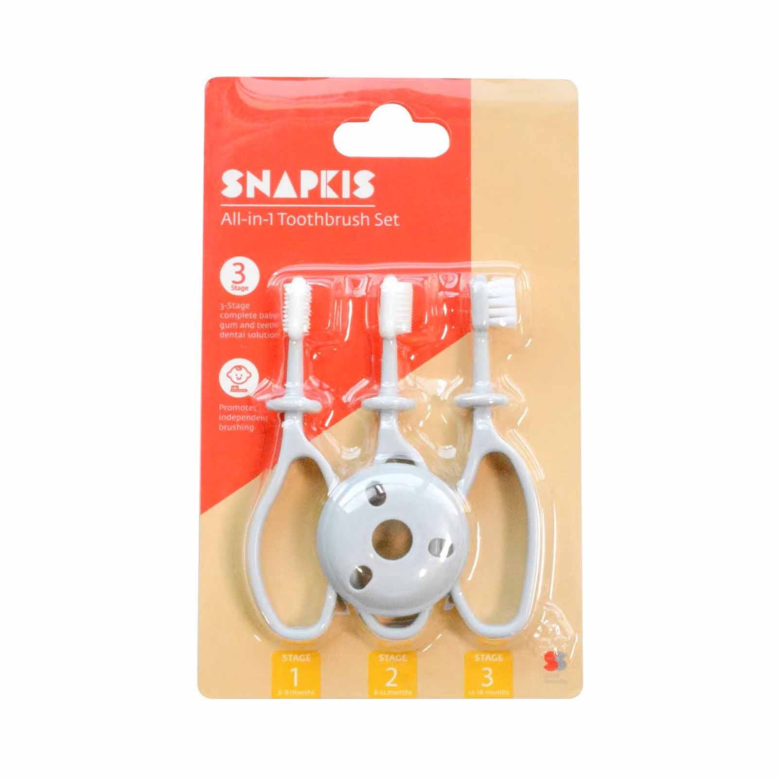 SNAPKIS ALL-IN-1 TOOTHBRUSH SET