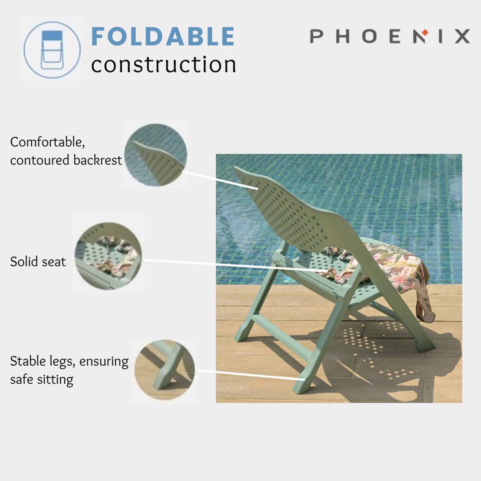 PHOENIX Cala Foldable Wide Chair Yolk Yellow CALA-image 3