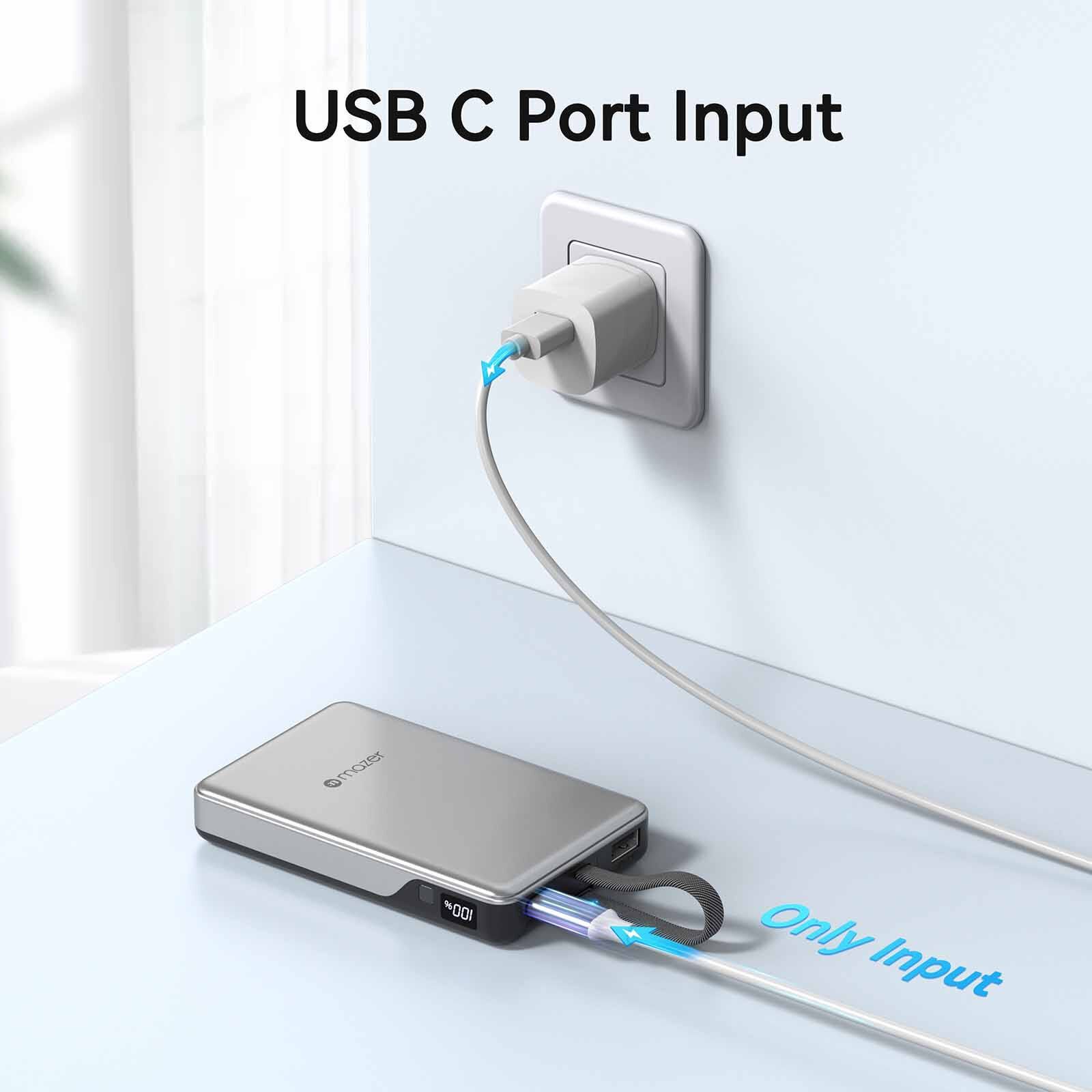 MAZER Powercharge Link 10000mah Pd35w With Built-in C-cable Powerbank - Blackgrey M-PC35L10V3-BG-image 3