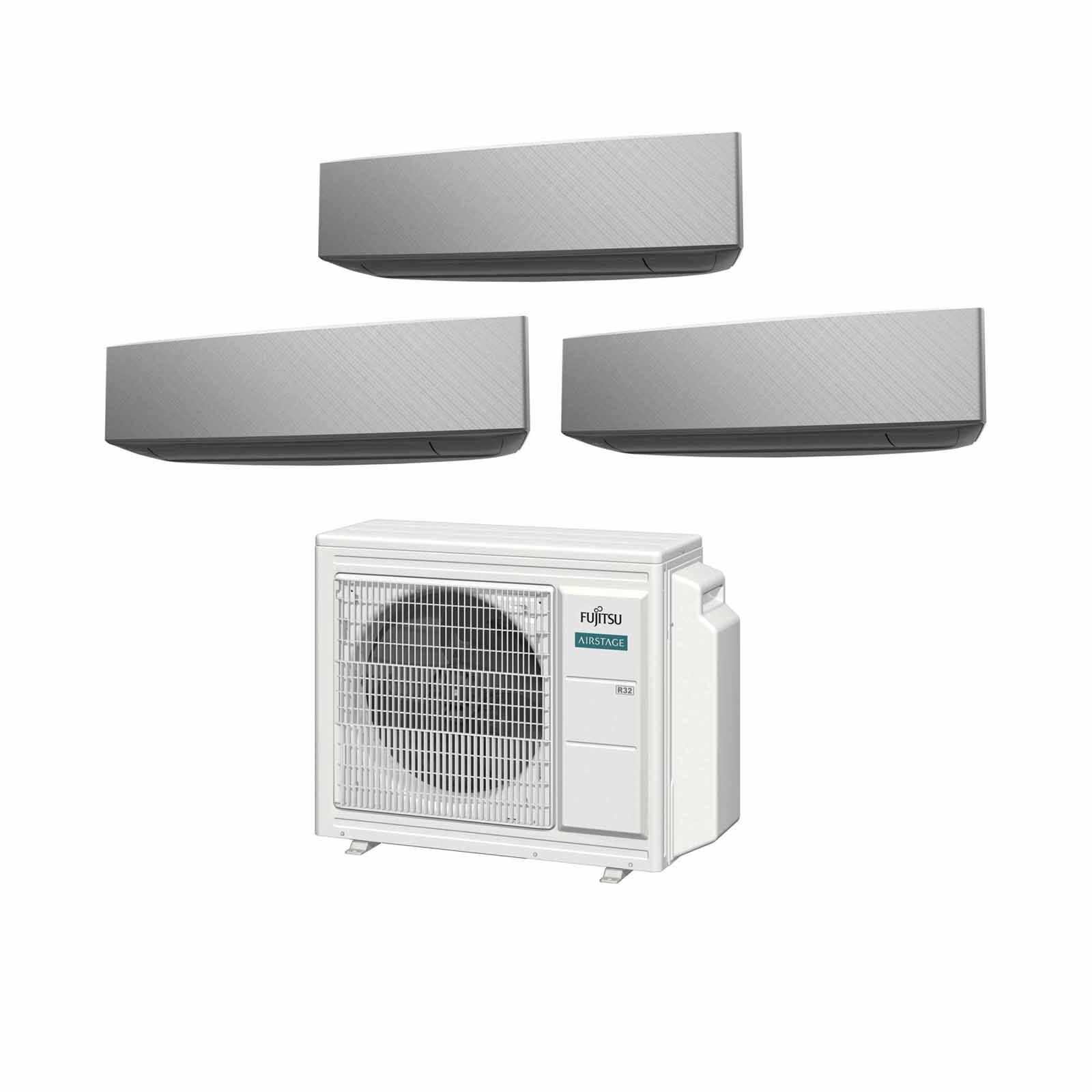 FUJITSU Fujitsu Designer Black 24k Condenser System 3 (9000btu X 3) AOAH24CBTA3 + ASAH09CETA X 3