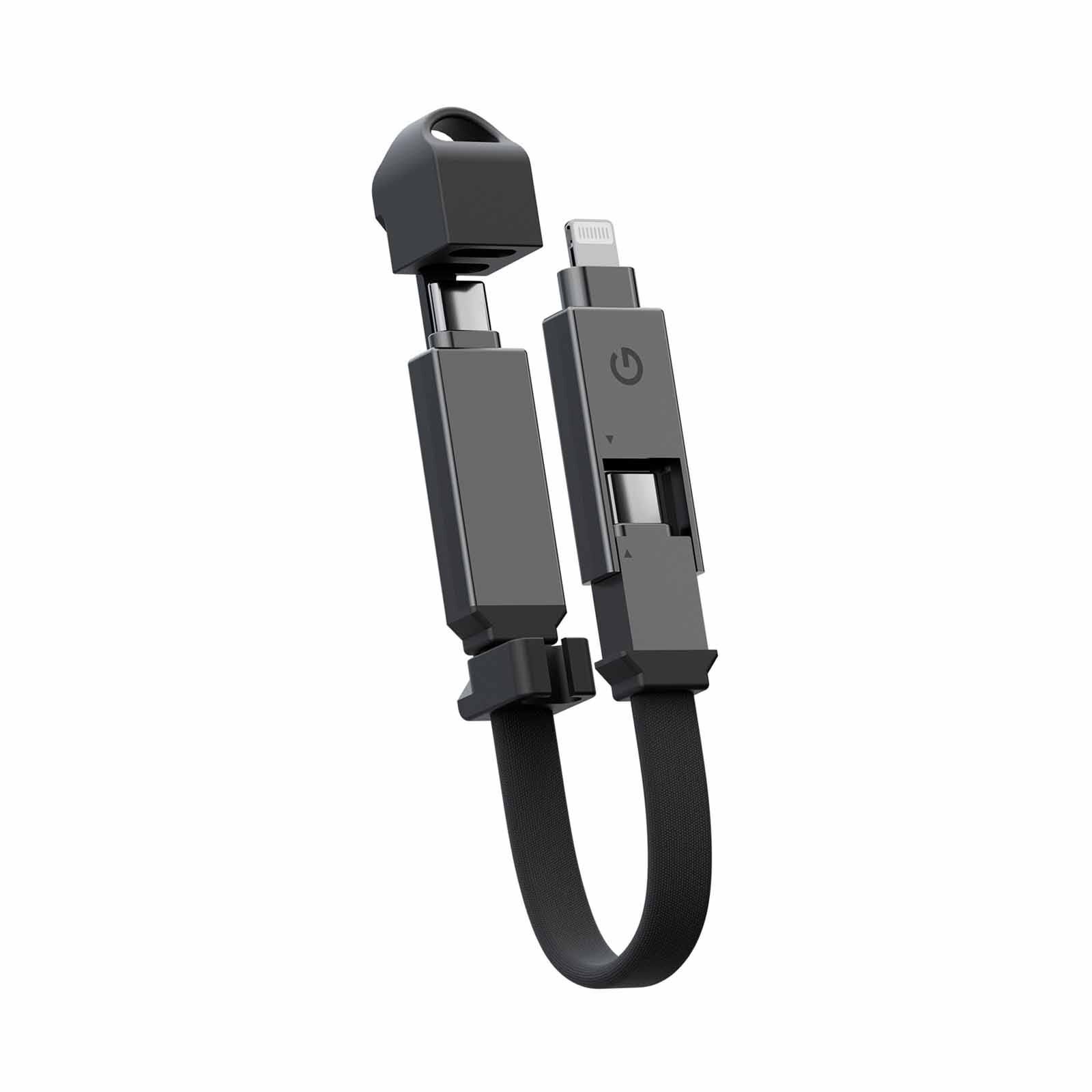 ENERGEA Sheath 2-in-1 C To C + Lightning Cable, 480mbps, 60w, 15cm -gun CBL-60SHTH-GUN015
