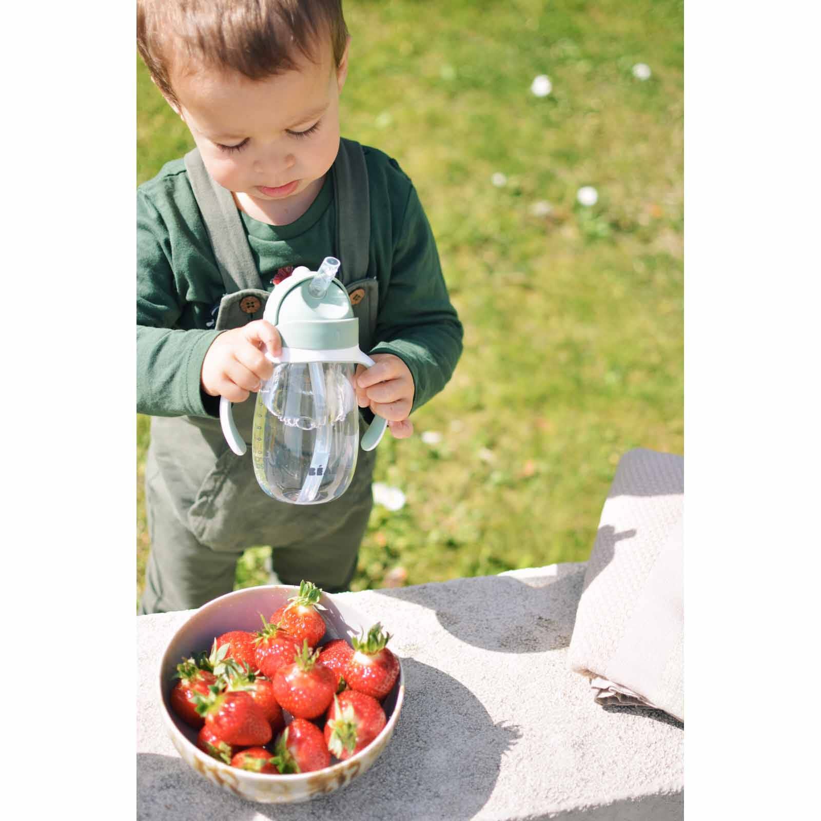 BEABA Cup 300ml - Sage Green (online) STRAW-image 2
