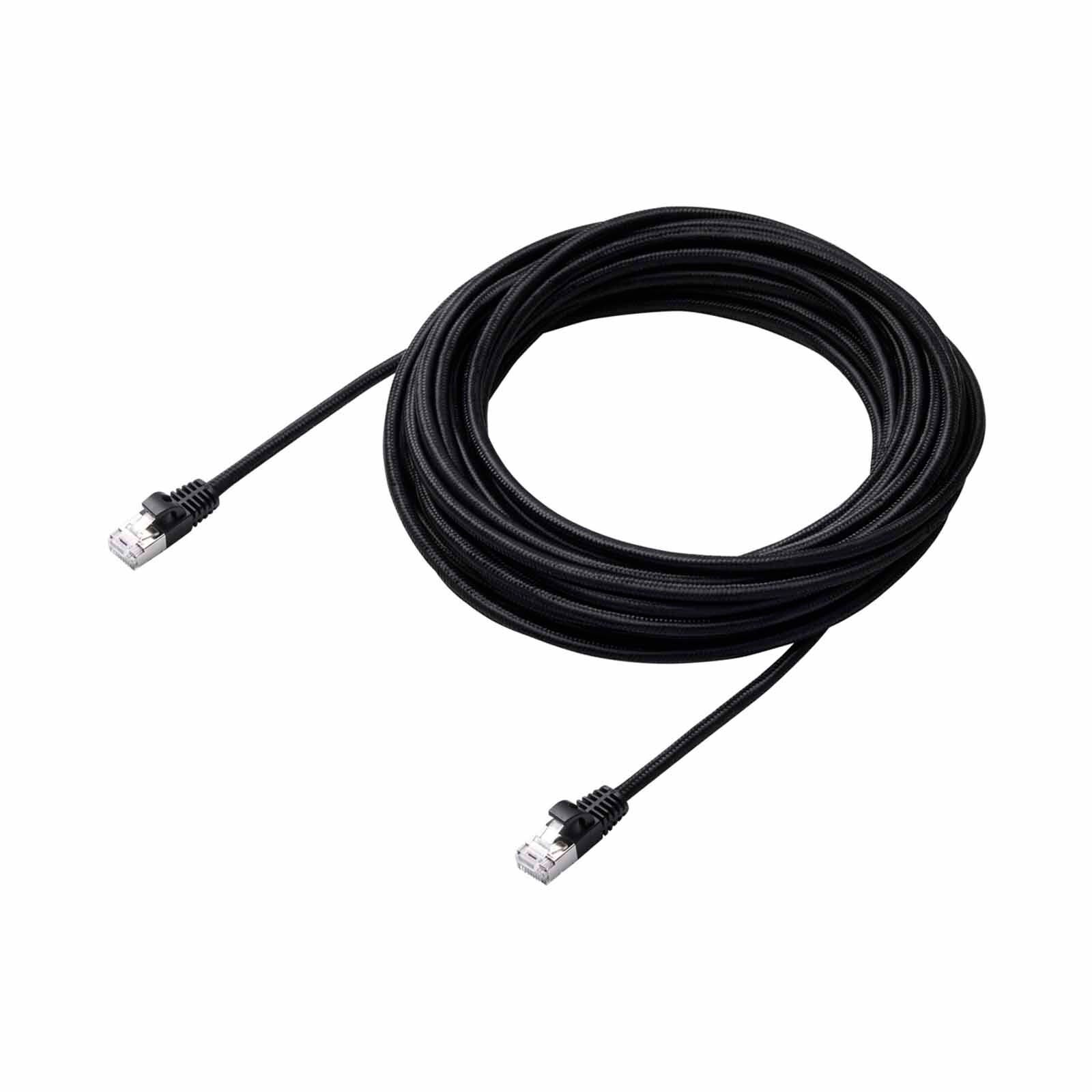 ELECOM Cat 8 Lan Cable Mesh 10m - Black LD-OCM/BK100-image 2