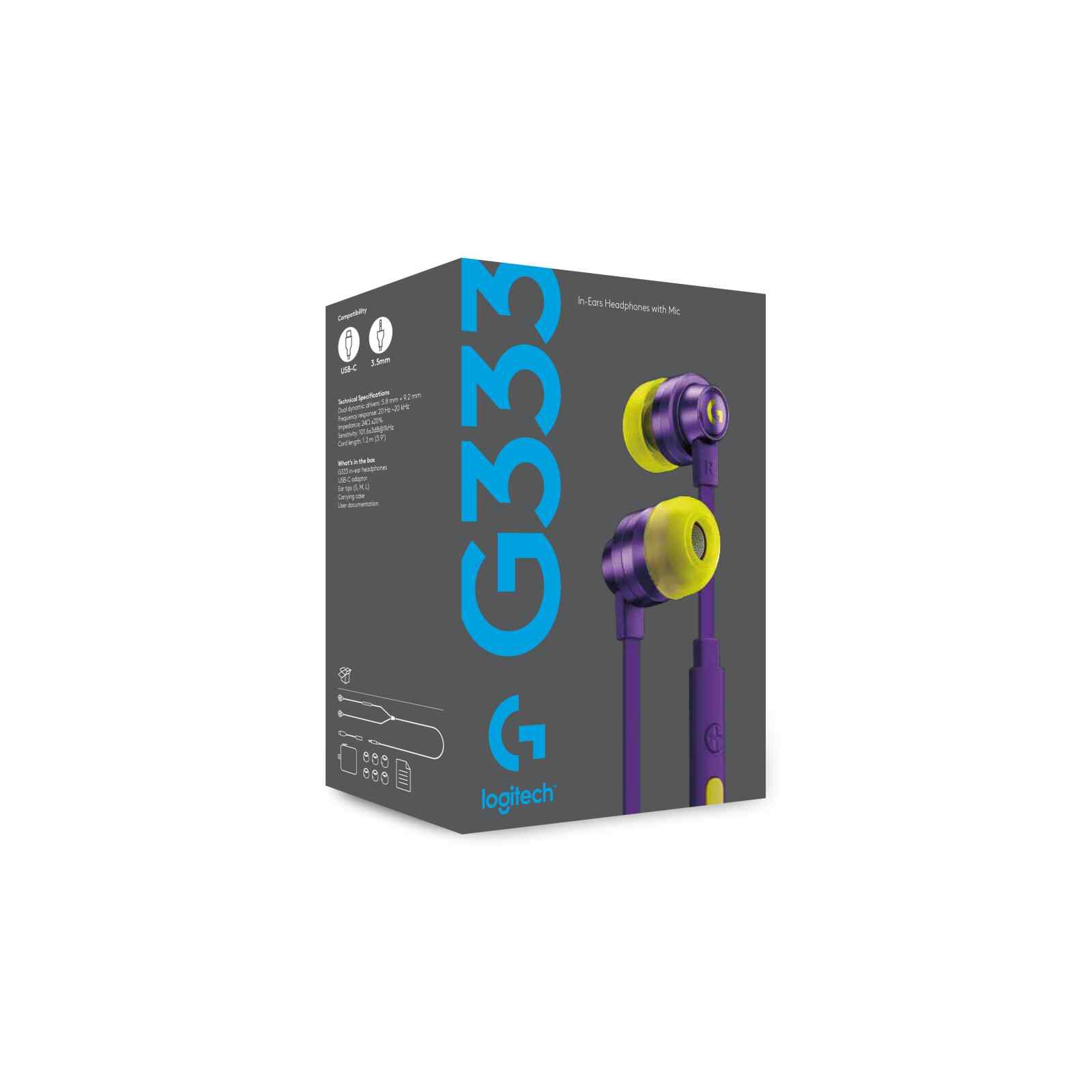 LOGITECH G333 Wired In-ear Headphone Purple 981-000937-image 4