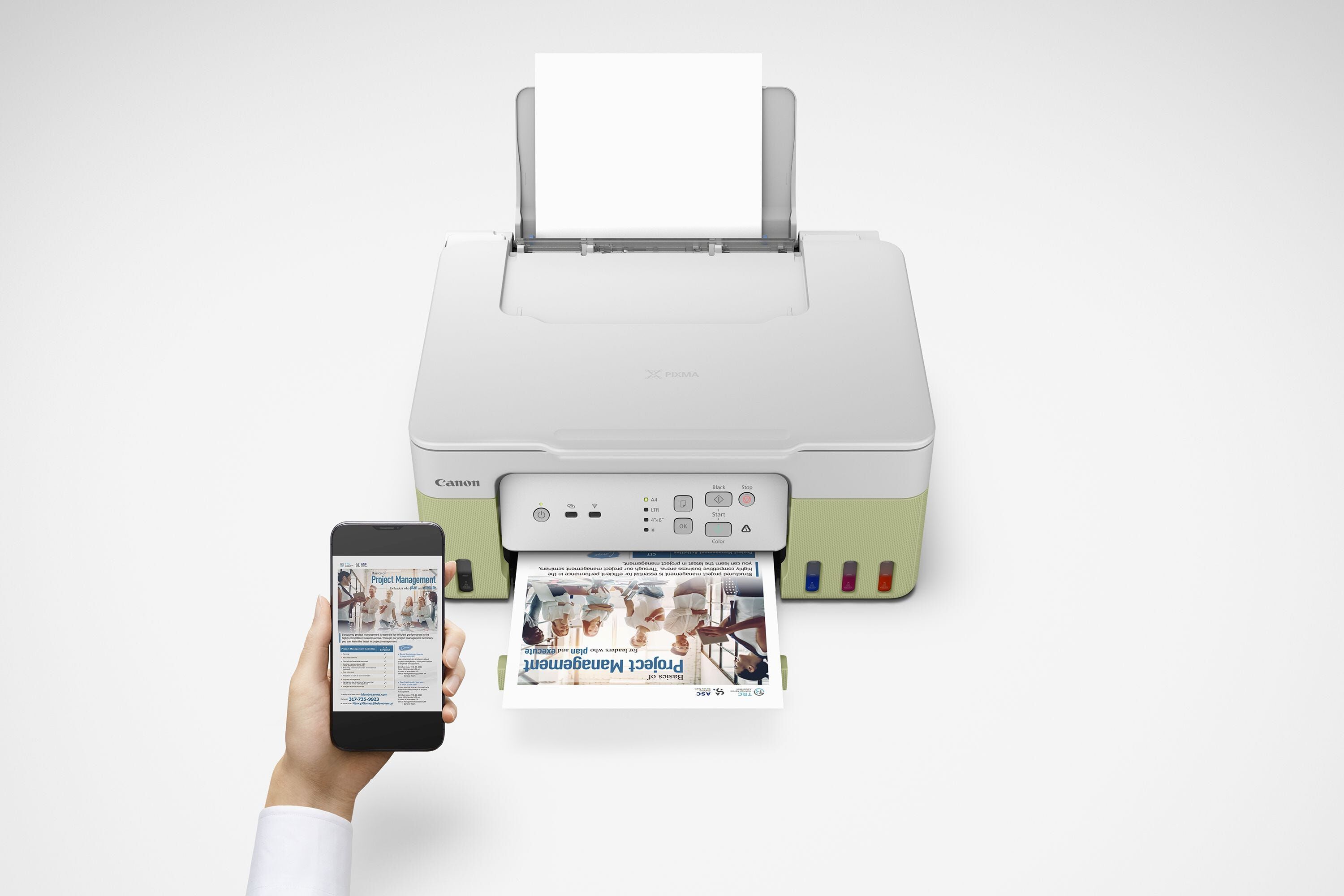 CANON Multifunctional Megatank Inkjet Printer PIXMA G3730 YELLOW GREEN-image 3